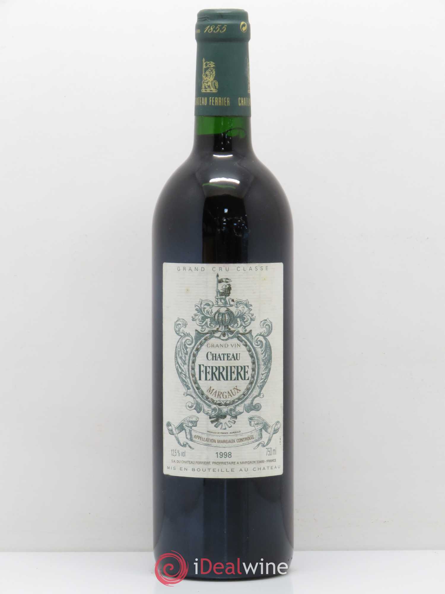 Château Ferrière 3ème Grand Cru Classé 1998 - Lot de 1 bouteille - 0