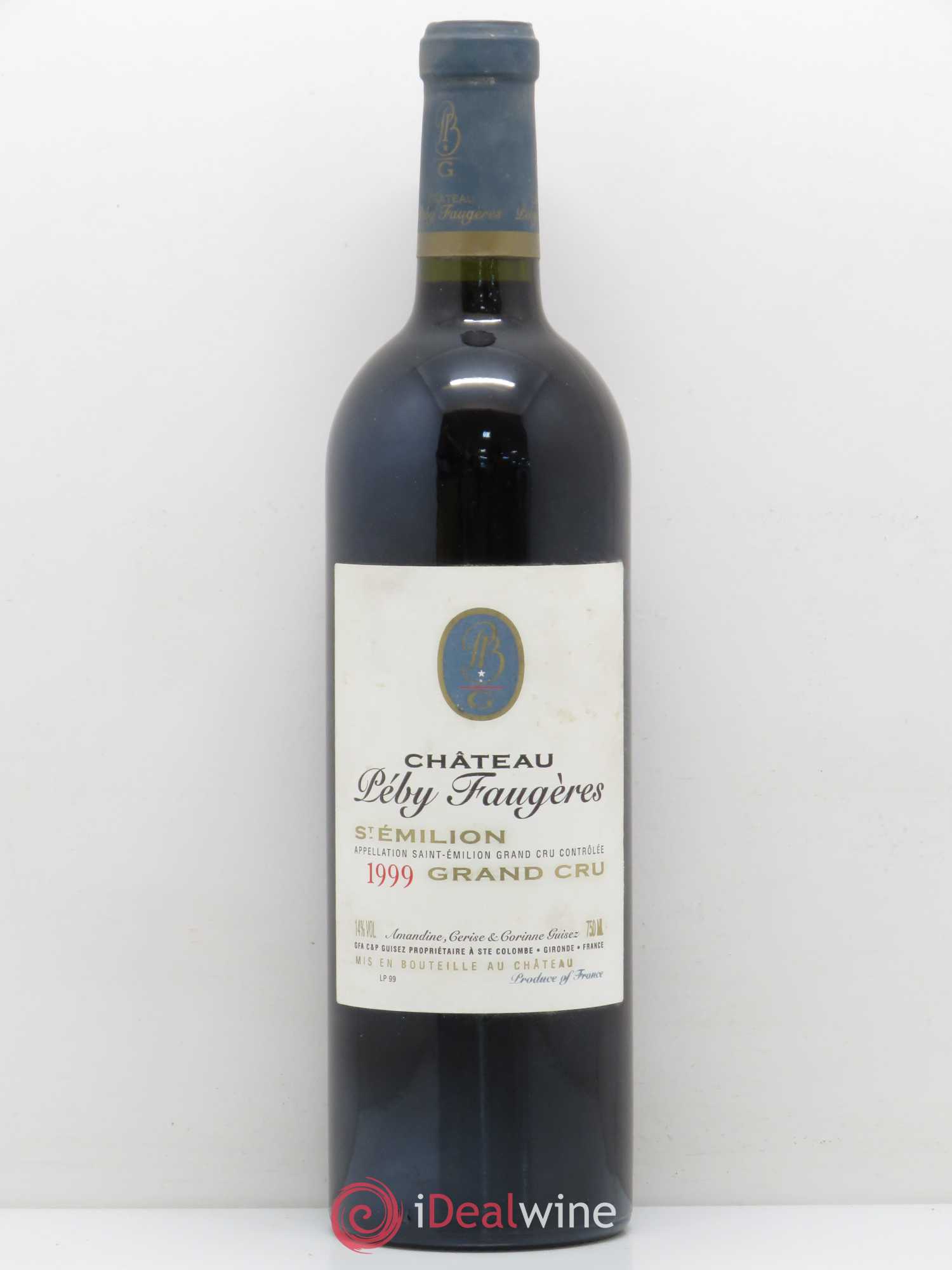Château Péby Faugères Grand Cru Classé 1999 - Lot de 1 bouteille - 0