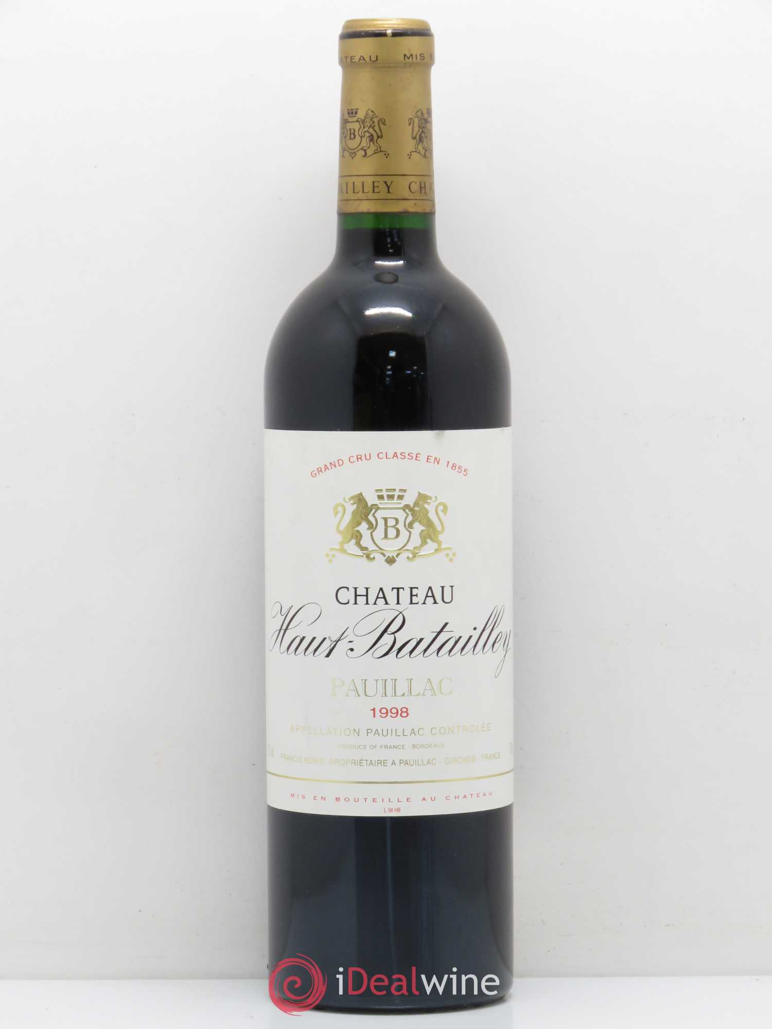 Château Haut Batailley 5ème Grand Cru Classé 1998 - Lot de 1 bouteille - 0