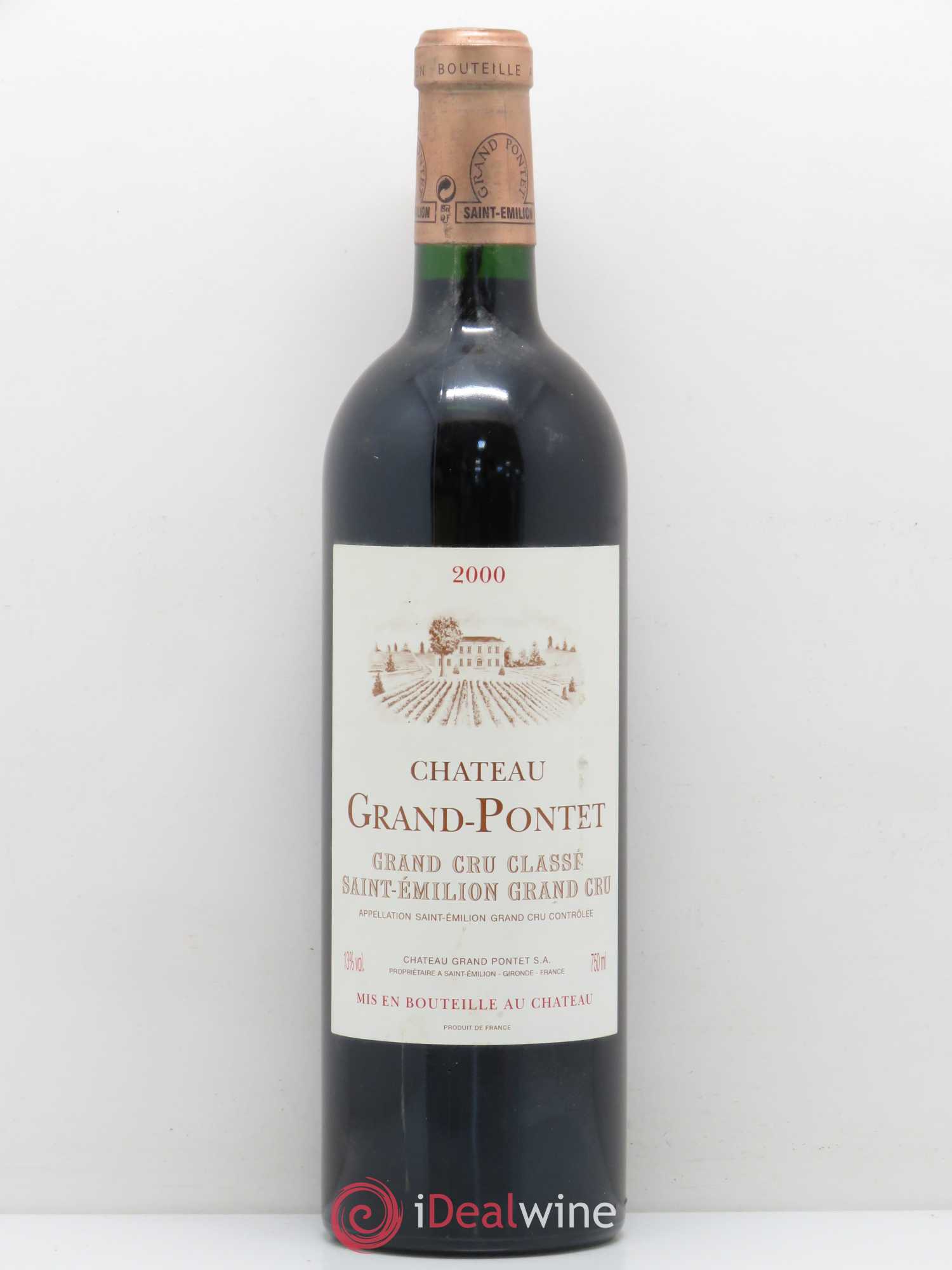 Château Grand Pontet Grand Cru Classé 2000 - Lot de 1 bouteille - 0
