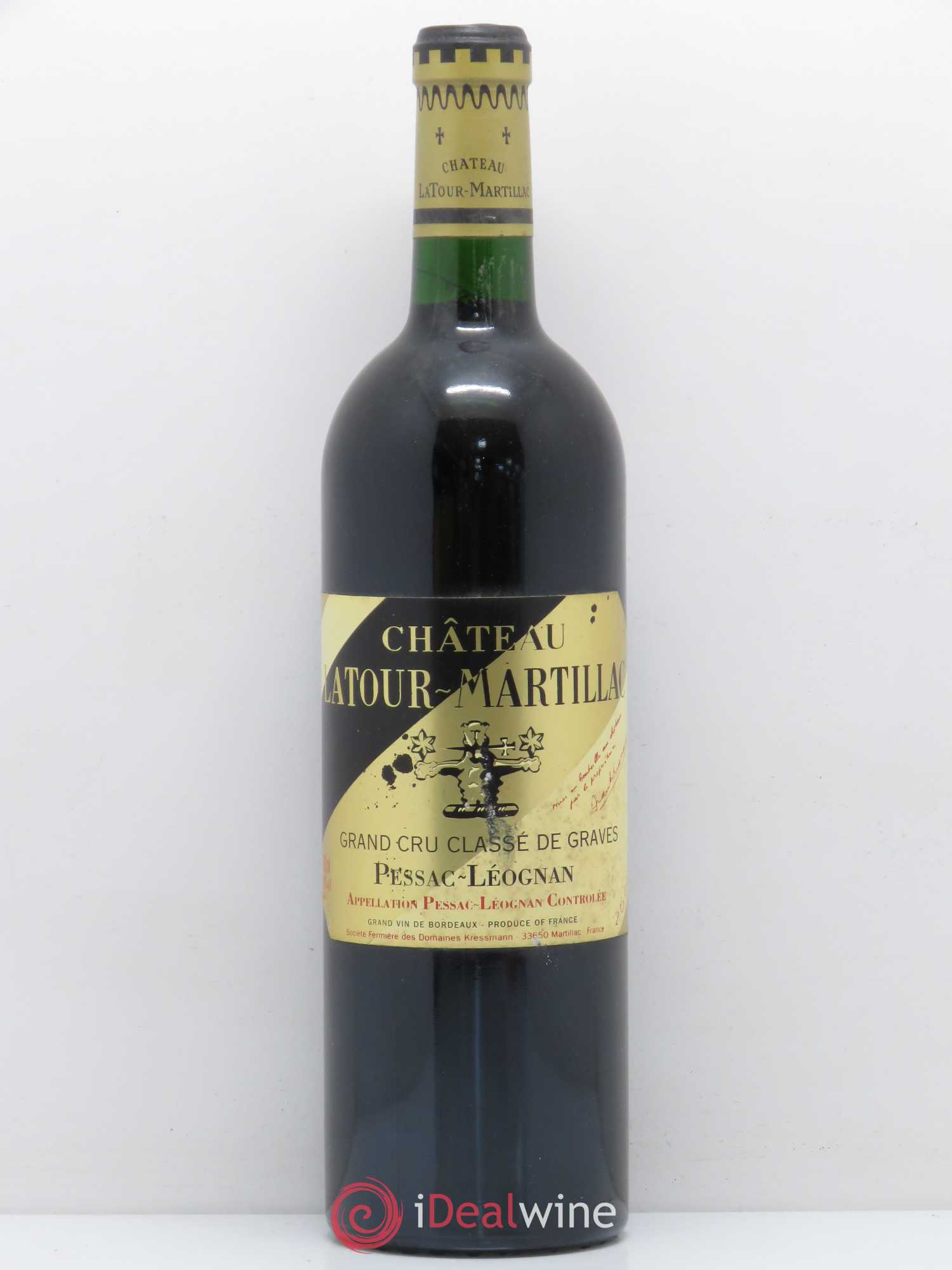 Château Latour-Martillac Cru Classé de Graves 2000 - Lot de 1 bouteille - 0