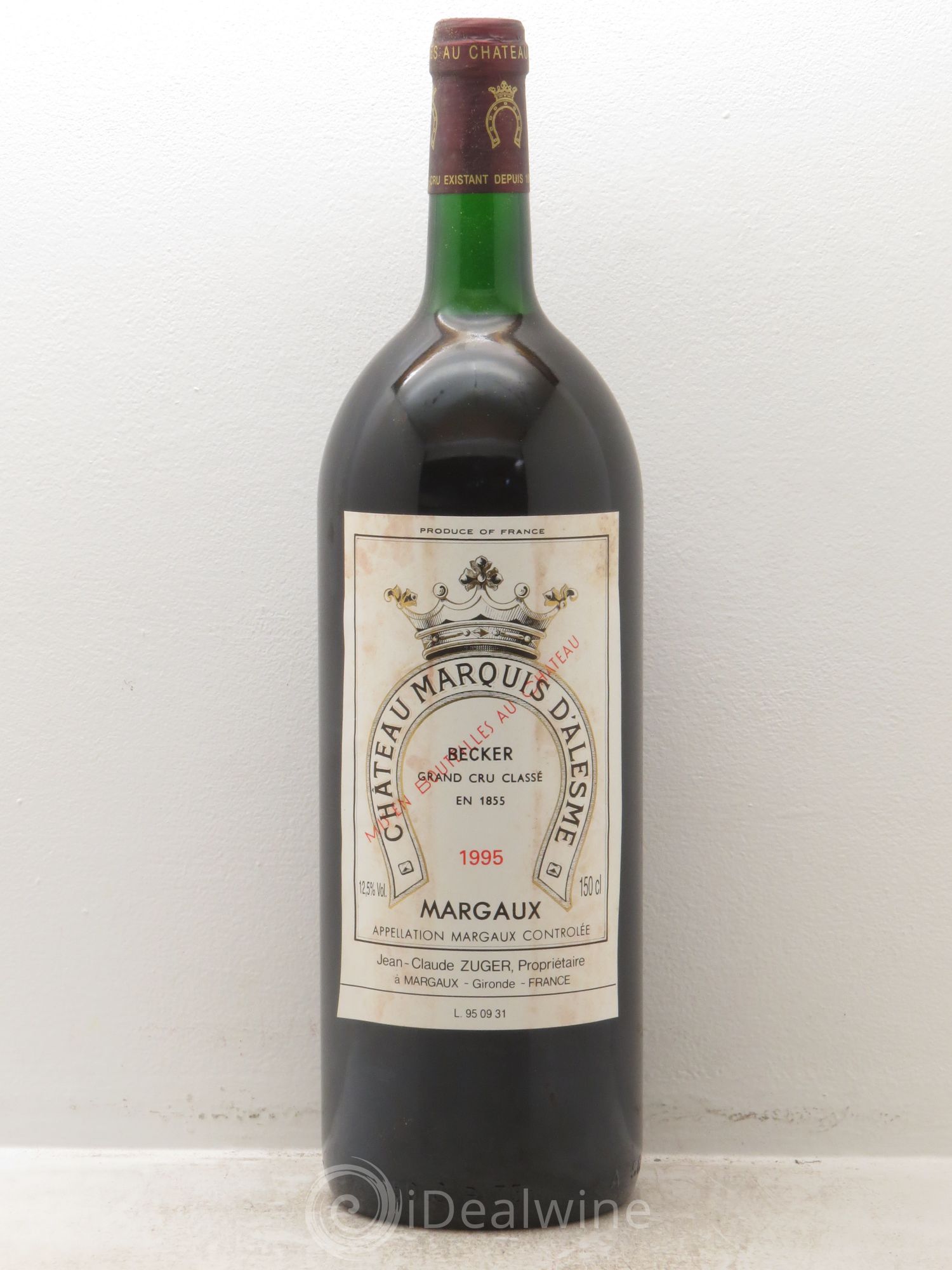 Château Marquis d'Alesme 1995 - Lot de 6 magnums - 0
