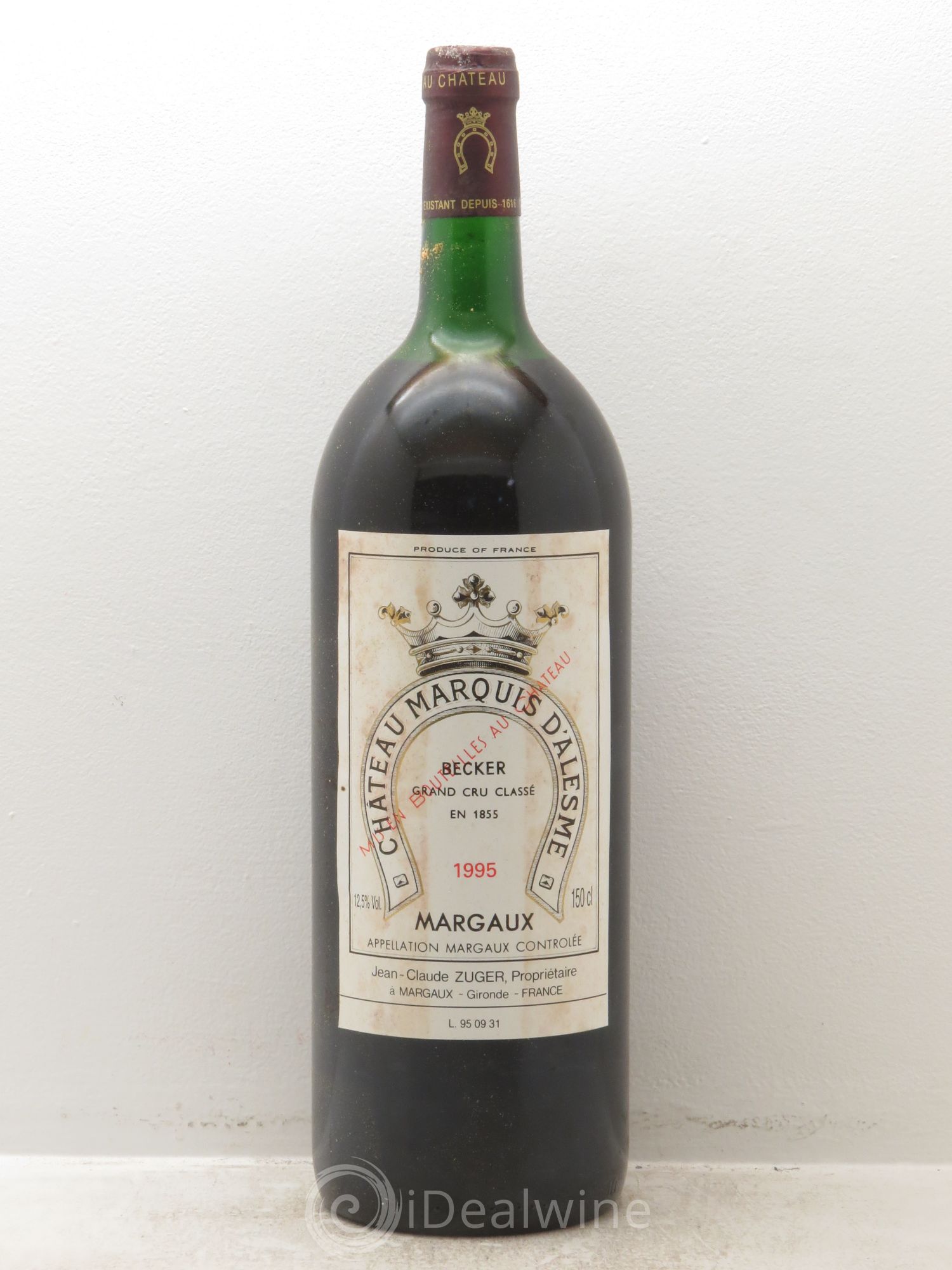 Château Marquis d'Alesme 1995 - Lot de 1 magnum - 0
