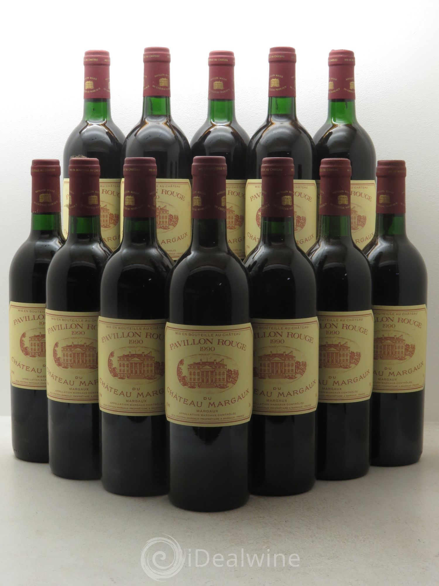 Pavillon Rouge du Château Margaux Second Vin 1990 - Lot de 12 bouteilles - 0