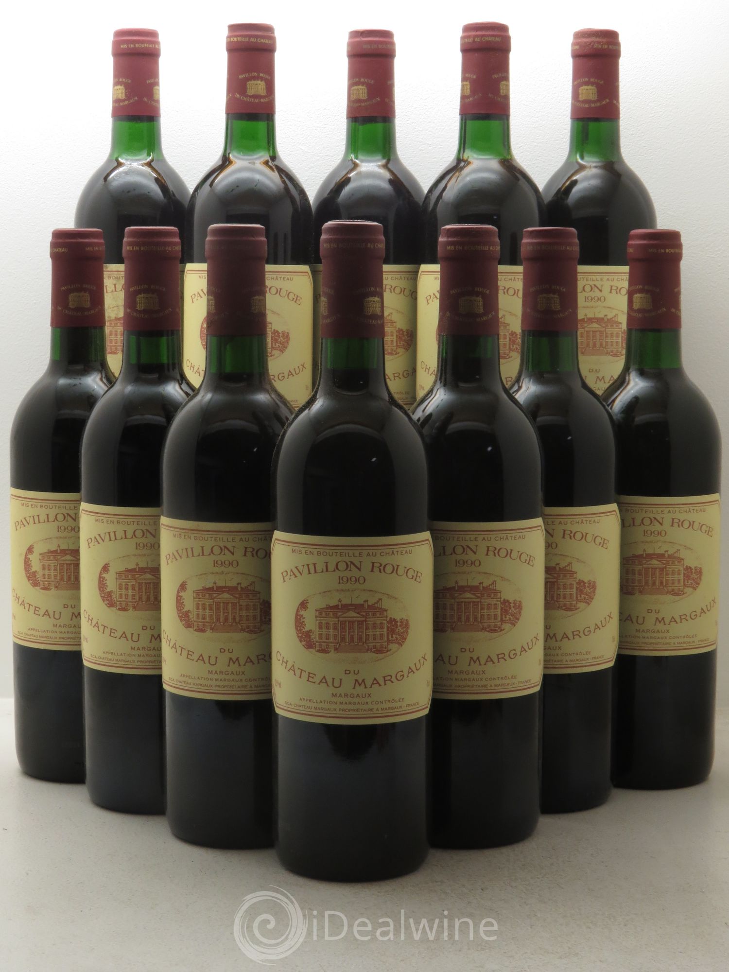 Pavillon Rouge du Château Margaux Second Vin 1990 - Lot de 12 bouteilles - 0