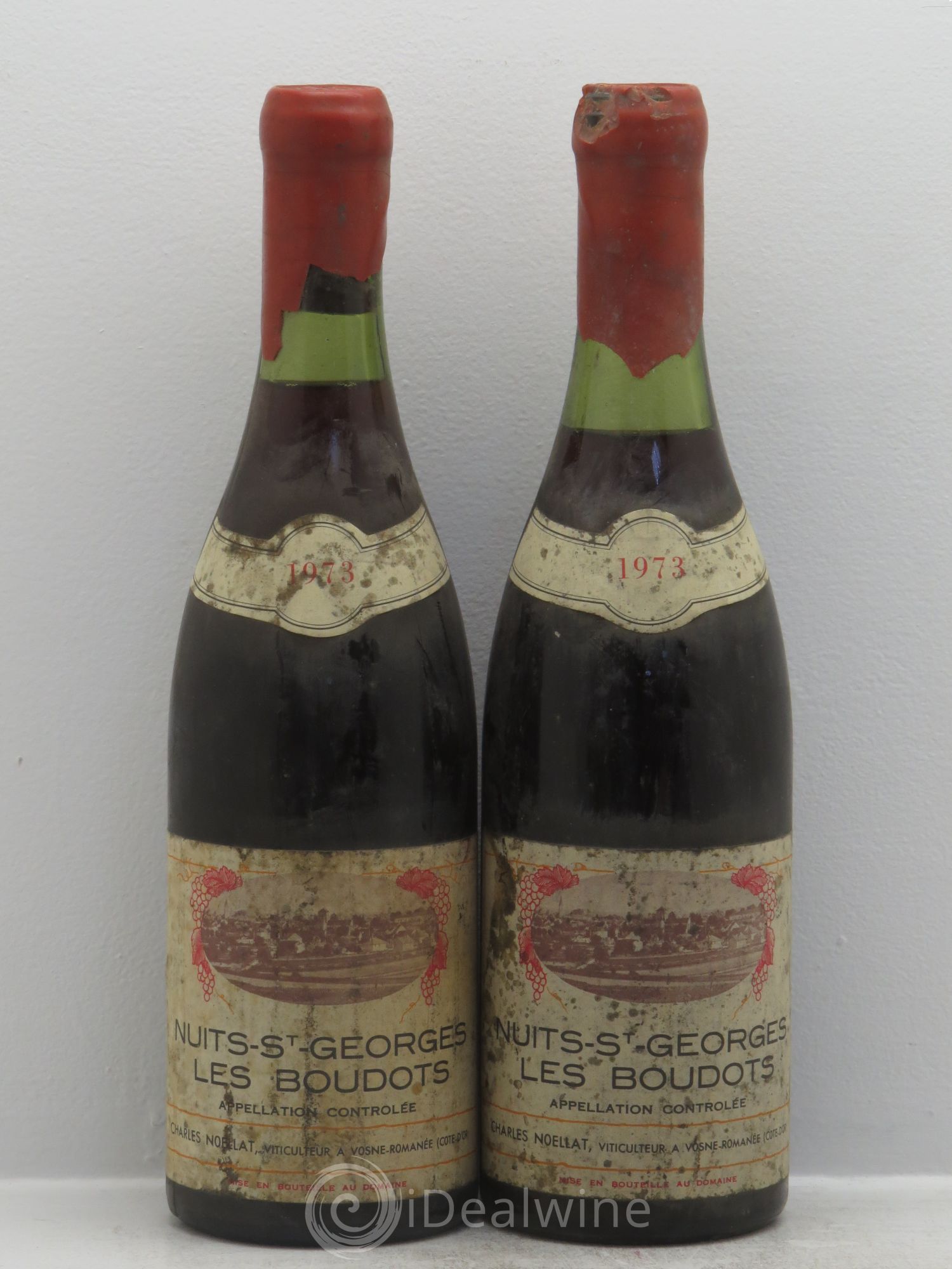 Nuits-Saint-Georges 1er Cru Aux Boudots Charles Noëllat 1973 - Lot de 2 bouteilles - 0