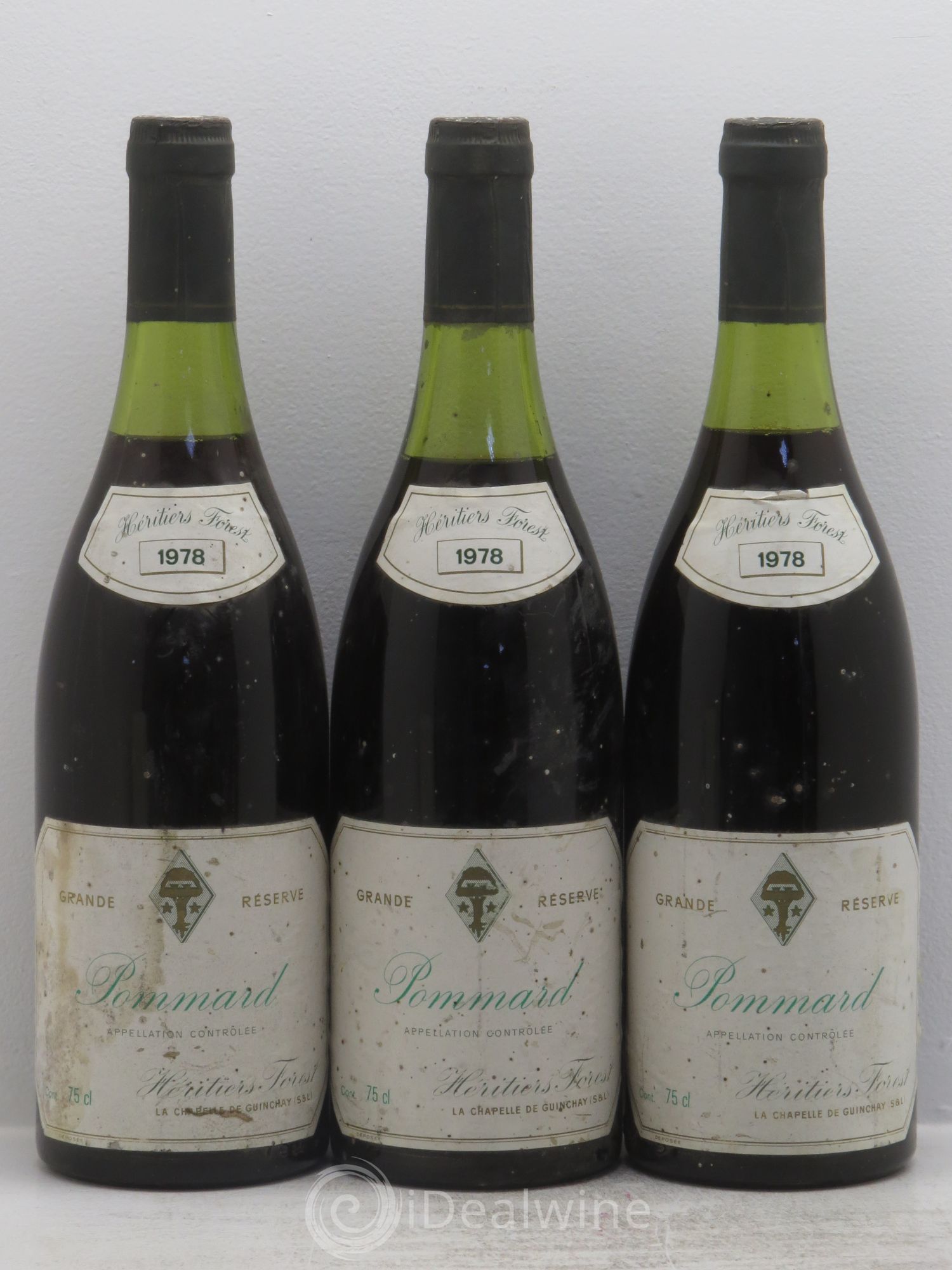 Pommard 1er Cru Grande Réserve - Héritiers Forest 1978 - Posten von 3 Flaschen - 0