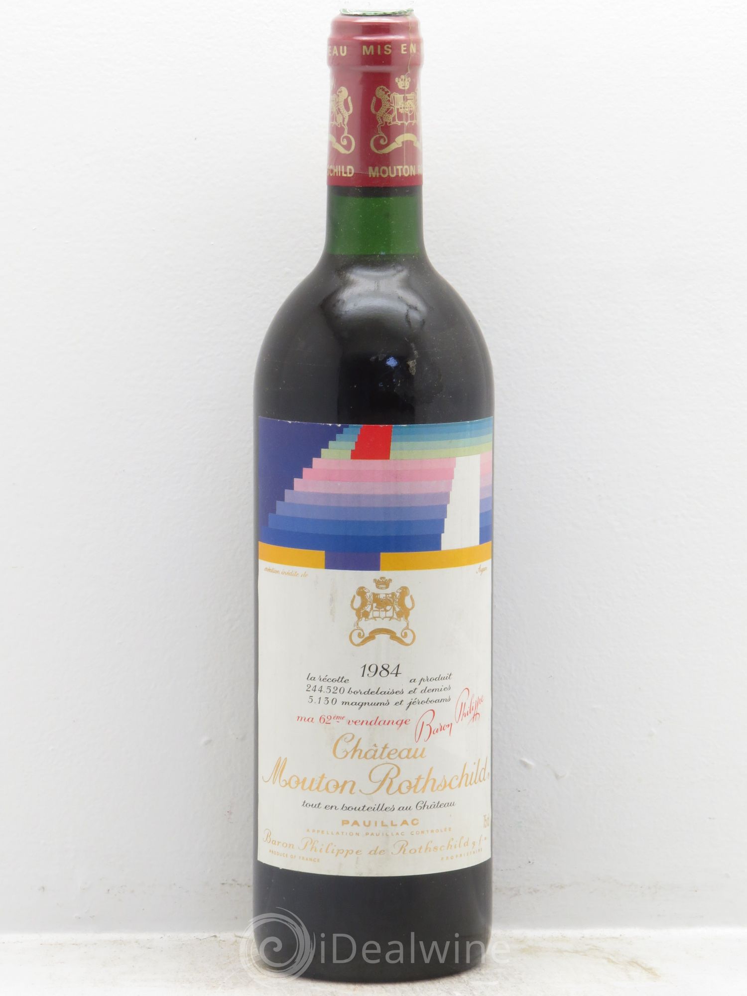 Château Mouton Rothschild 1er Grand Cru Classé 1984 - Lot de 1 bouteille - 0
