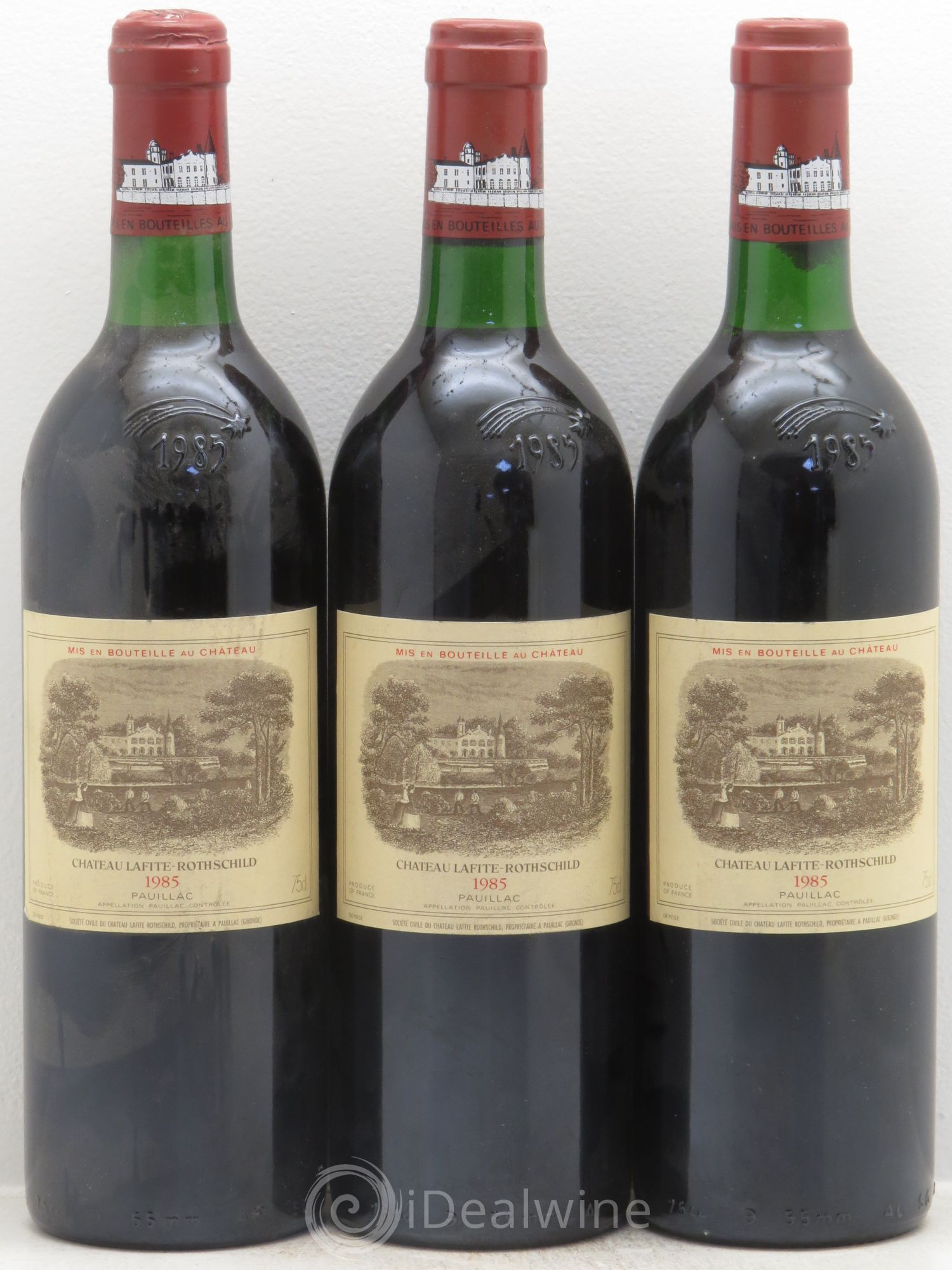 Château Lafite Rothschild 1er Grand Cru Classé 1985 - Lot de 3 bouteilles - 0