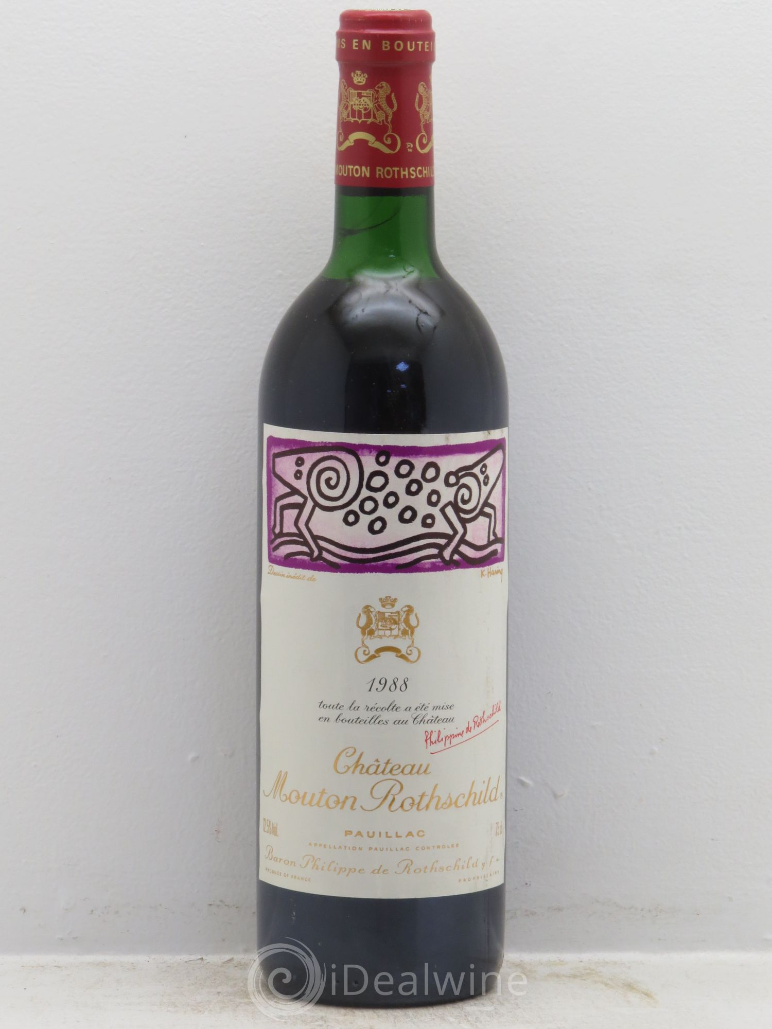 Château Mouton Rothschild 1er Grand Cru Classé 1988 - Lot de 1 bouteille - 0