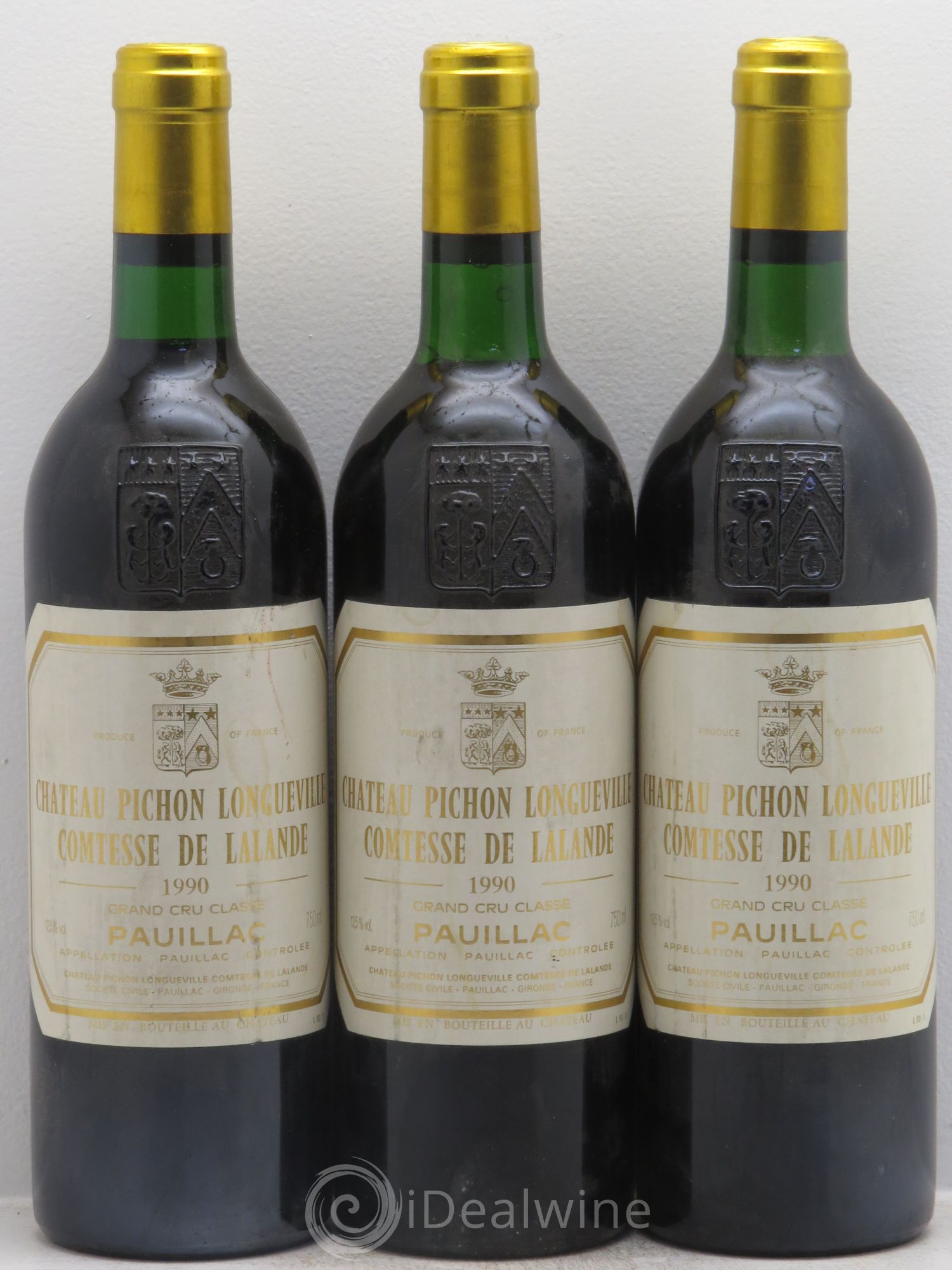 Château Pichon Longueville Comtesse de Lalande 2ème Grand Cru Classé 1990 - Lot de 3 bouteilles - 0