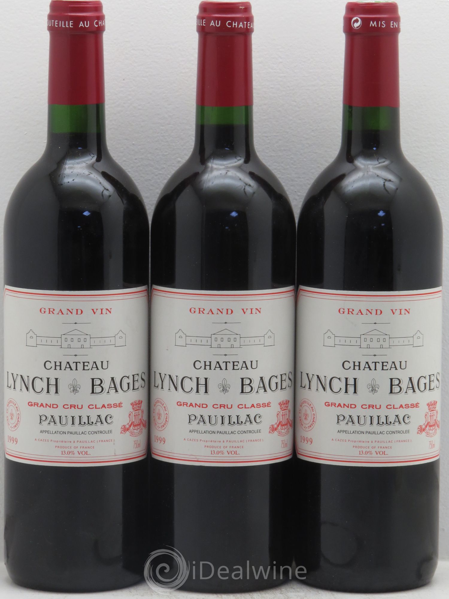 Château Lynch Bages 5ème Grand Cru Classé 1999 - Lot de 3 bouteilles - 0