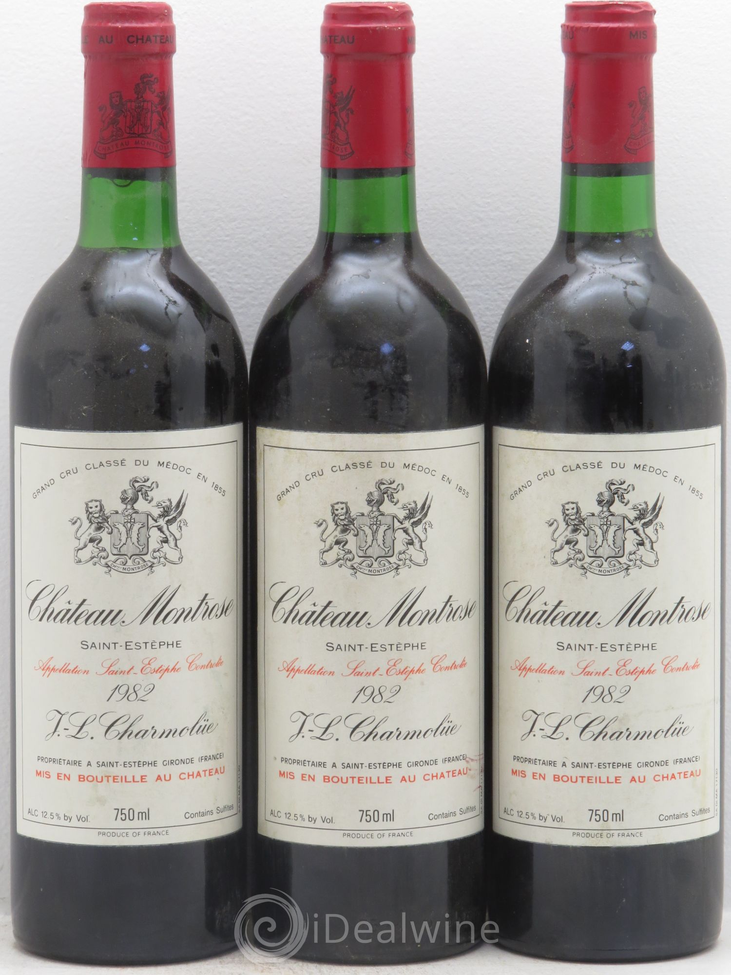 Château Montrose 2ème Grand Cru Classé 1982 - Lot de 3 bouteilles - 0