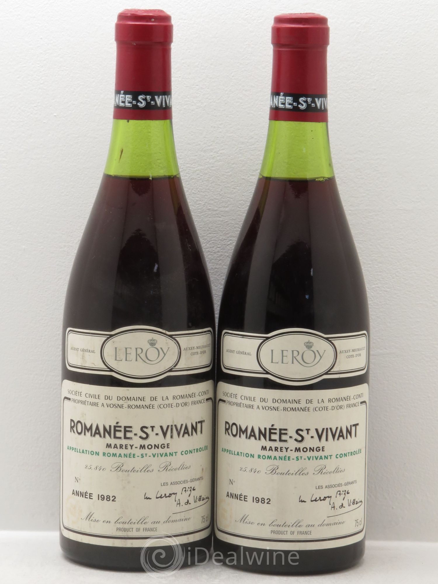 Romanée-Saint-Vivant Grand Cru Domaine de la Romanée-Conti 1982 - Lot de 2 bouteilles - 0