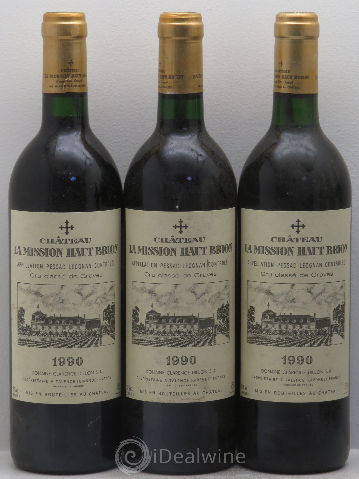 Château la Mission Haut-Brion Cru Classé de Graves 1990 - Lot de 6 bouteilles - 1
