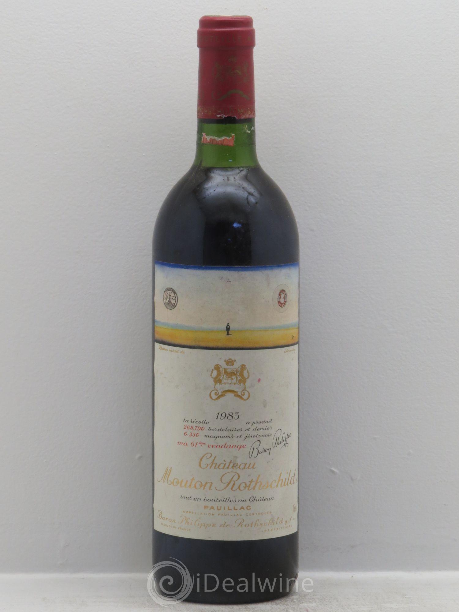 Château Mouton Rothschild 1er Grand Cru Classé 1983 - Lot de 1 bouteille - 0