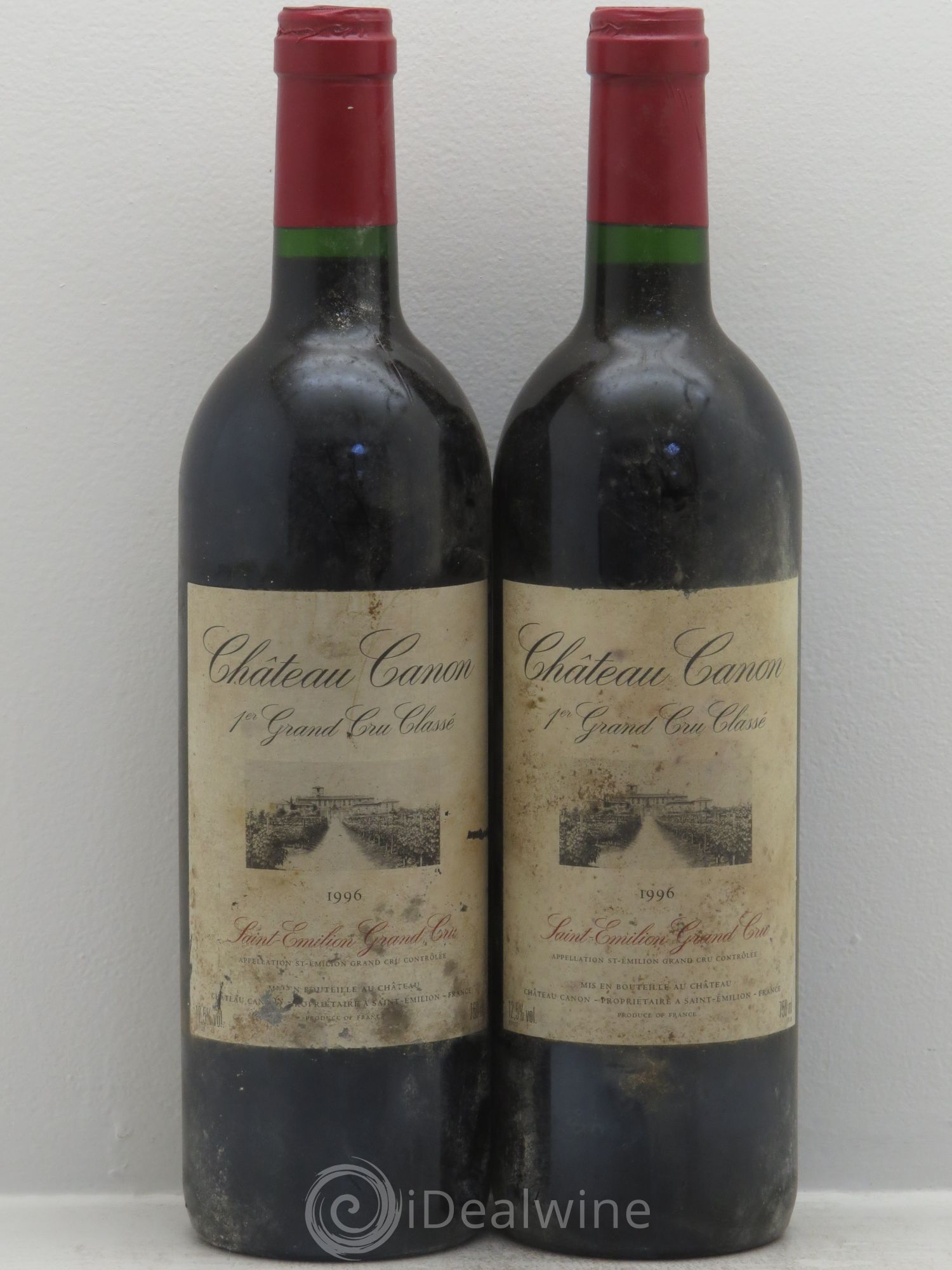 Château Canon 1er Grand Cru Classé B 1996 - Lot de 2 bouteilles - 0