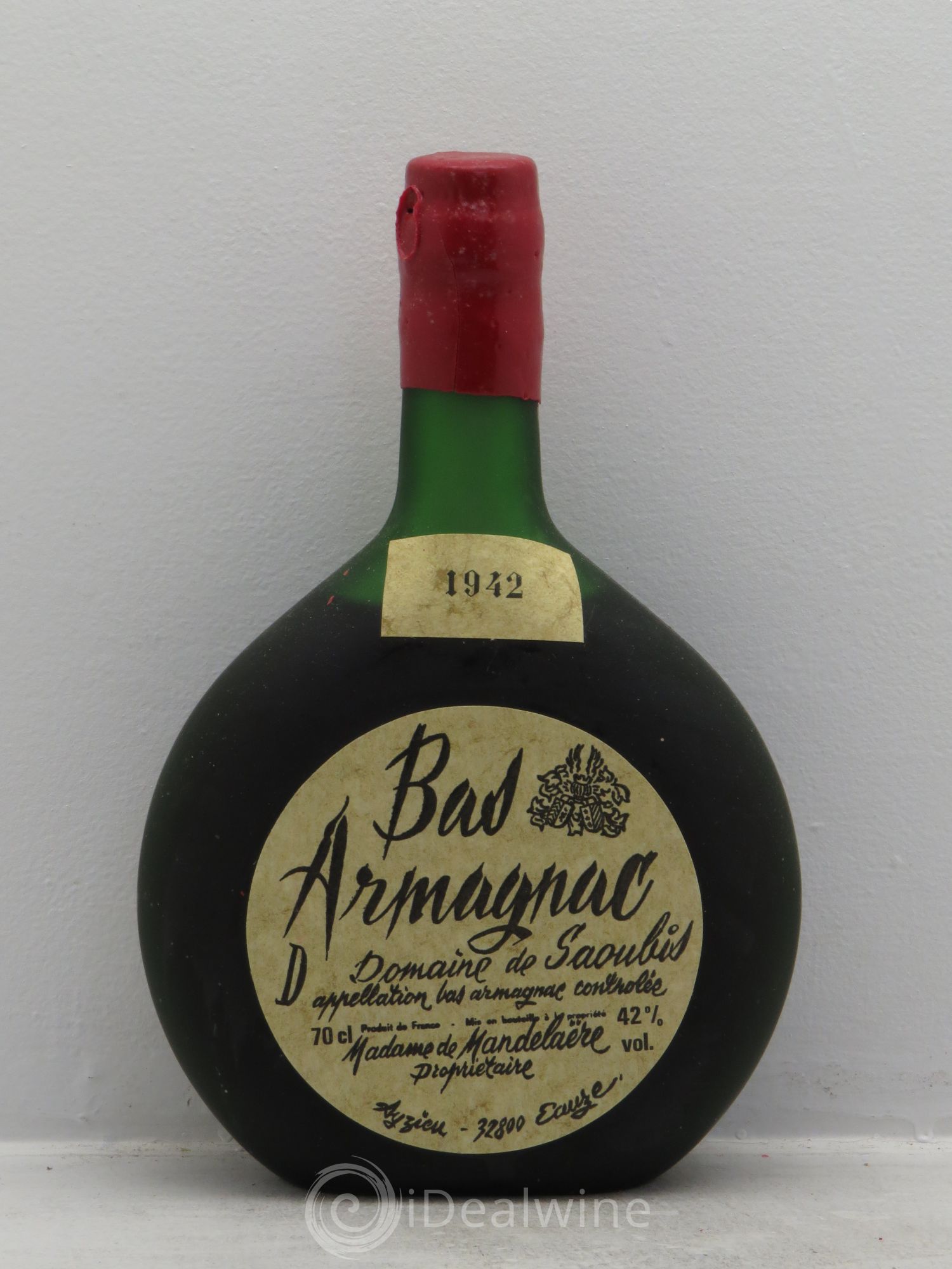 Bas-Armagnac Domaine Saoubis 1942 - Posten von 1 Flasche - 0