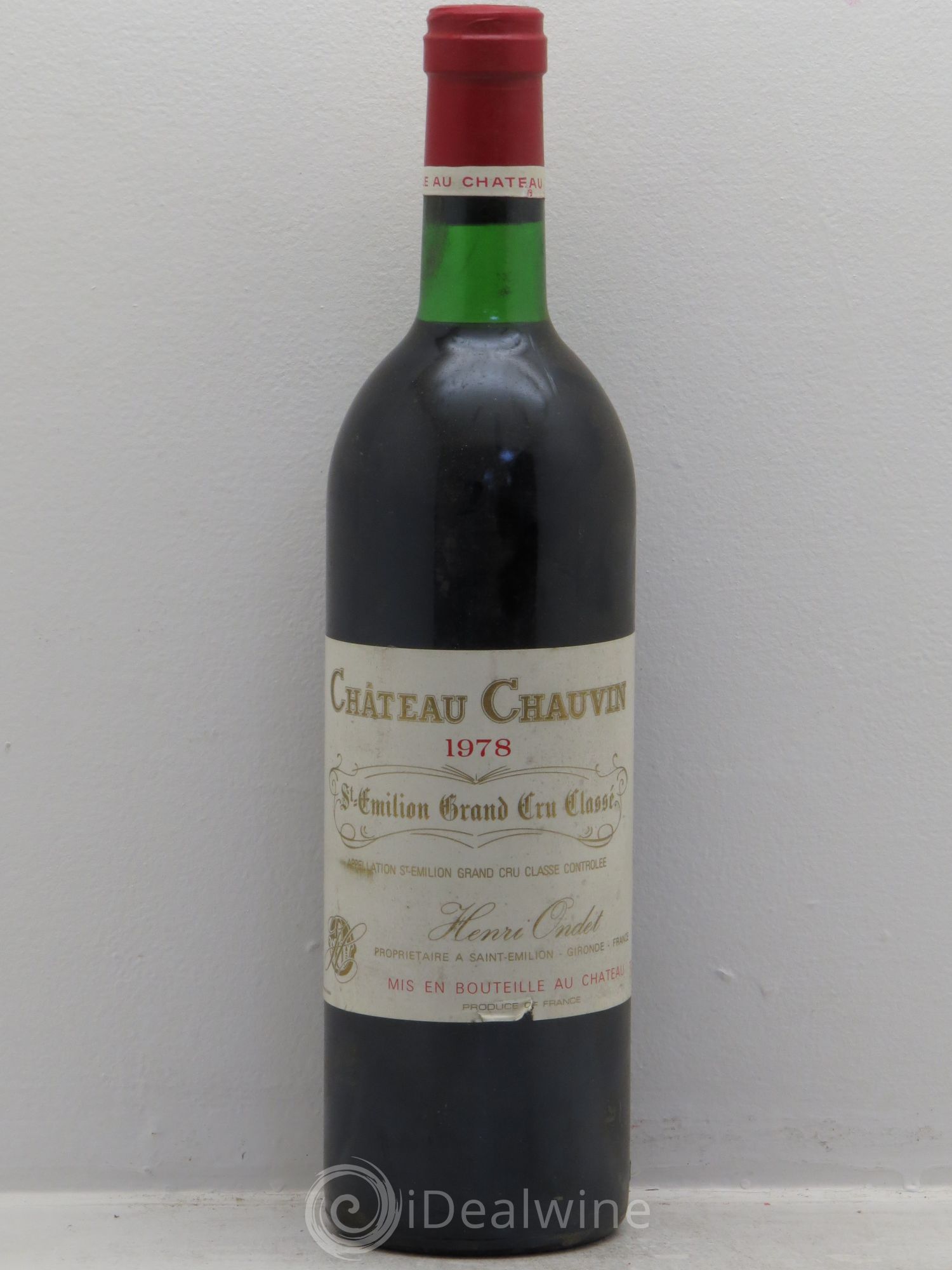 Château Chauvin Grand Cru Classé 1978 - Lot de 1 bouteille - 0