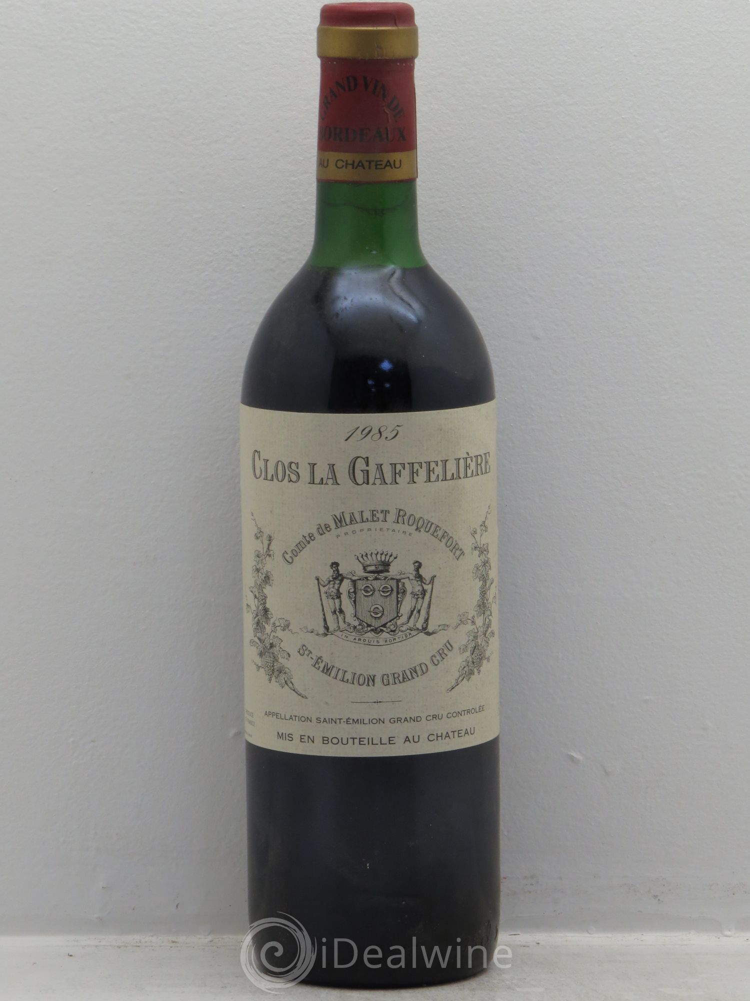 Saint-Émilion Clos La Gaffelière - Comte de Malet Roquefort 1985 - Posten von 1 Flasche - 0