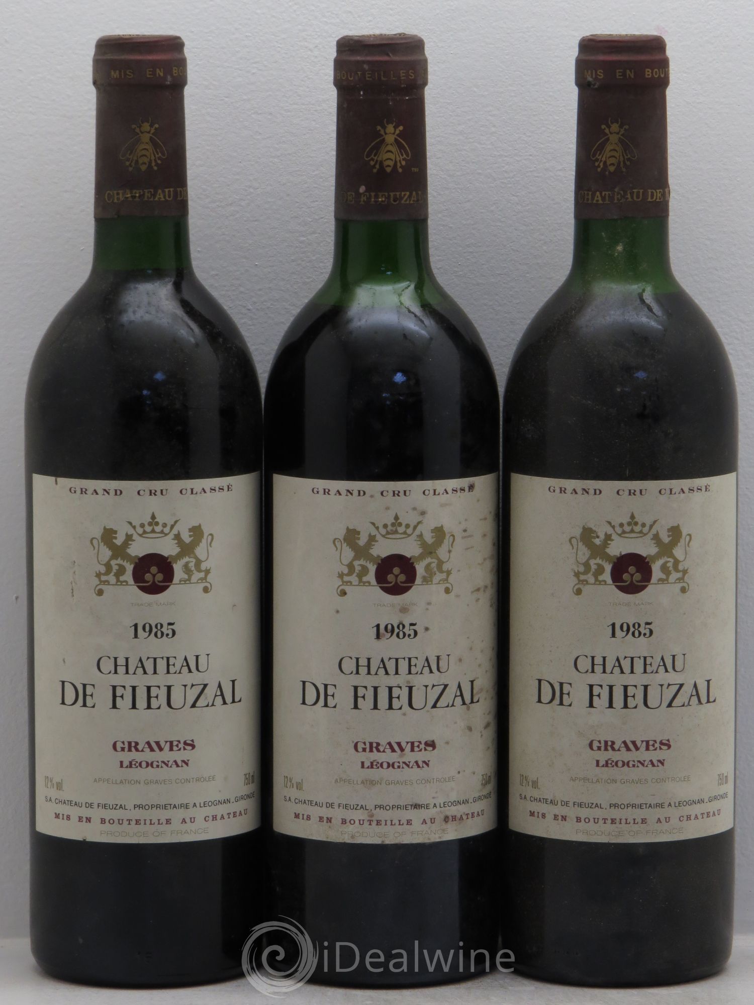 Château de Fieuzal Cru Classé de Graves 1985 - Lot de 3 bouteilles - 0