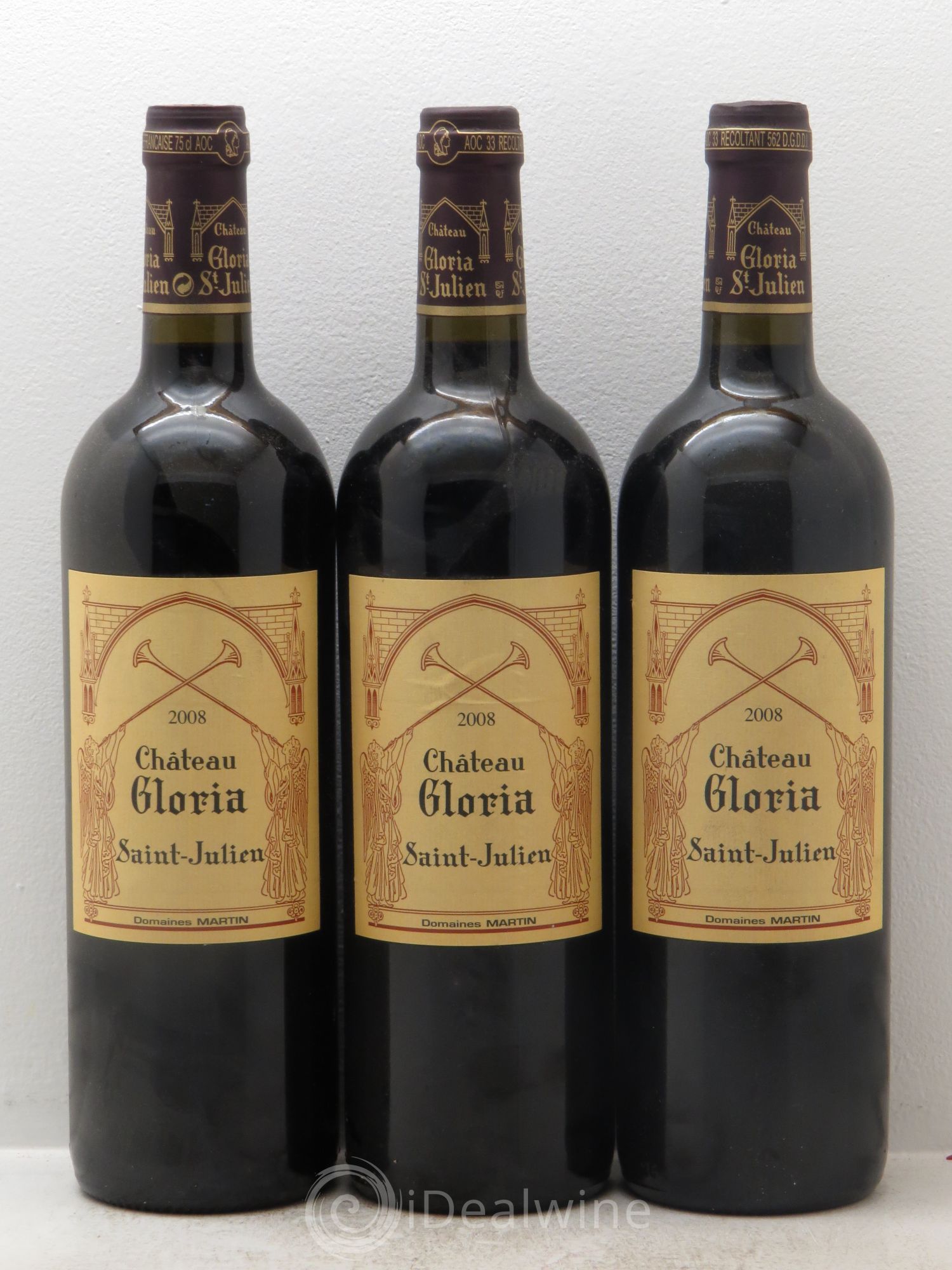 Château Gloria 2008 - Lot de 3 bouteilles - 0