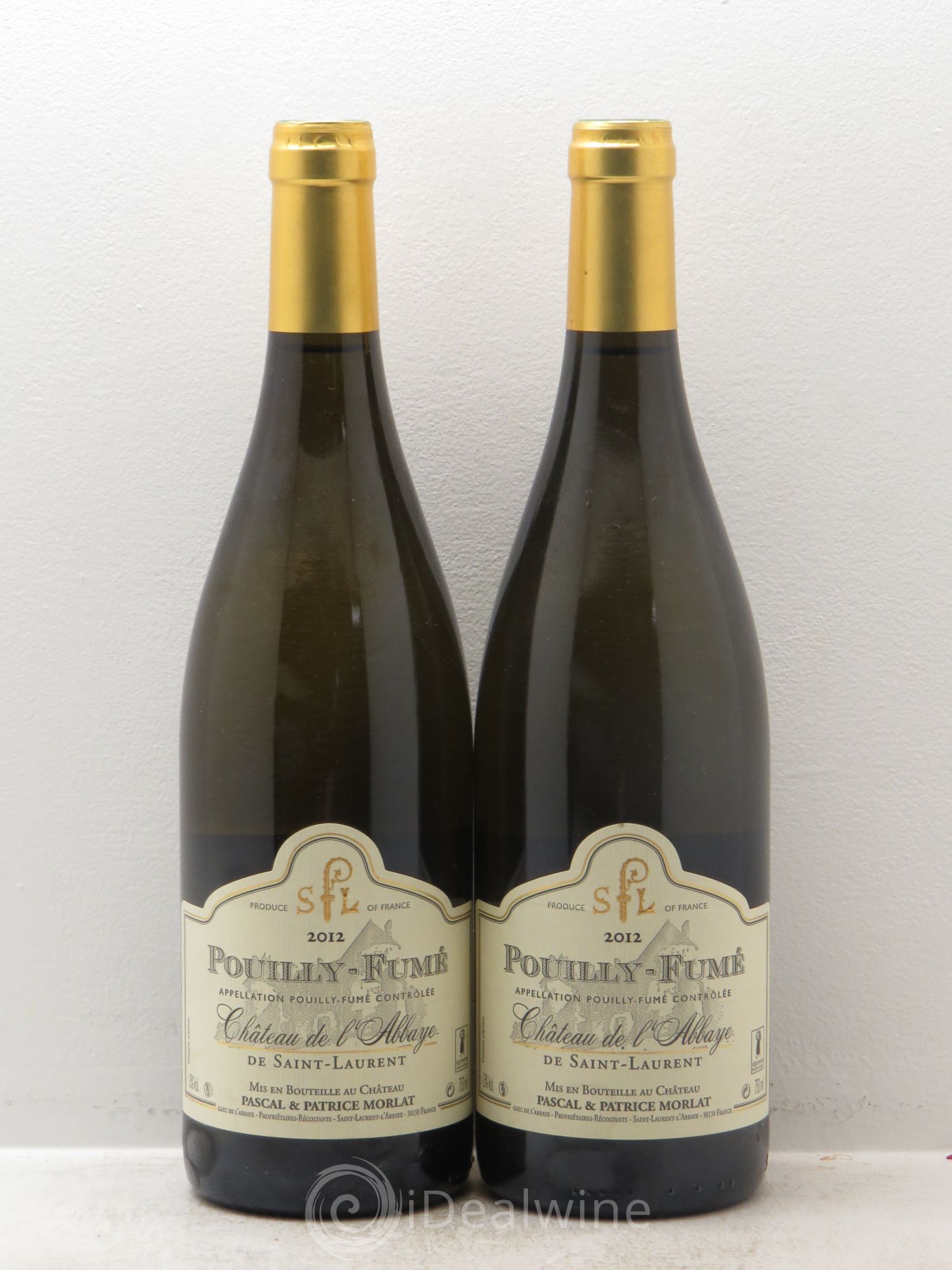 Pouilly-Fumé Château de l'Abbaye de Saint Laurent Morlat 2012 - Posten von 2 Flaschen - 0