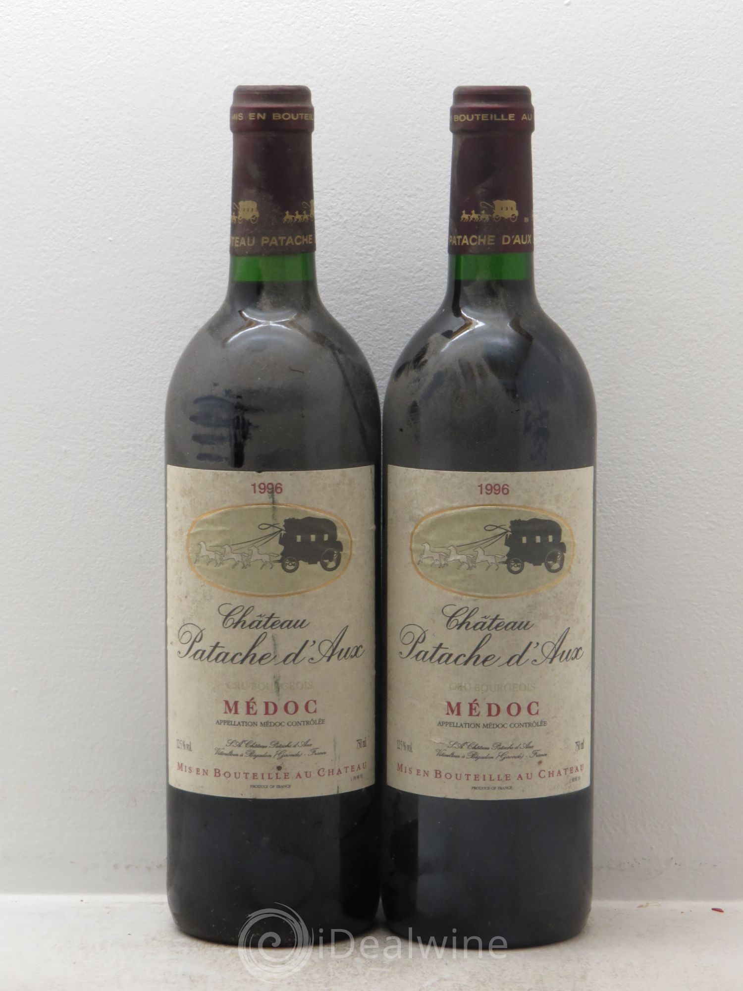 Château Patache d'Aux Cru Bourgeois 1996 - Lot de 2 bouteilles - 0