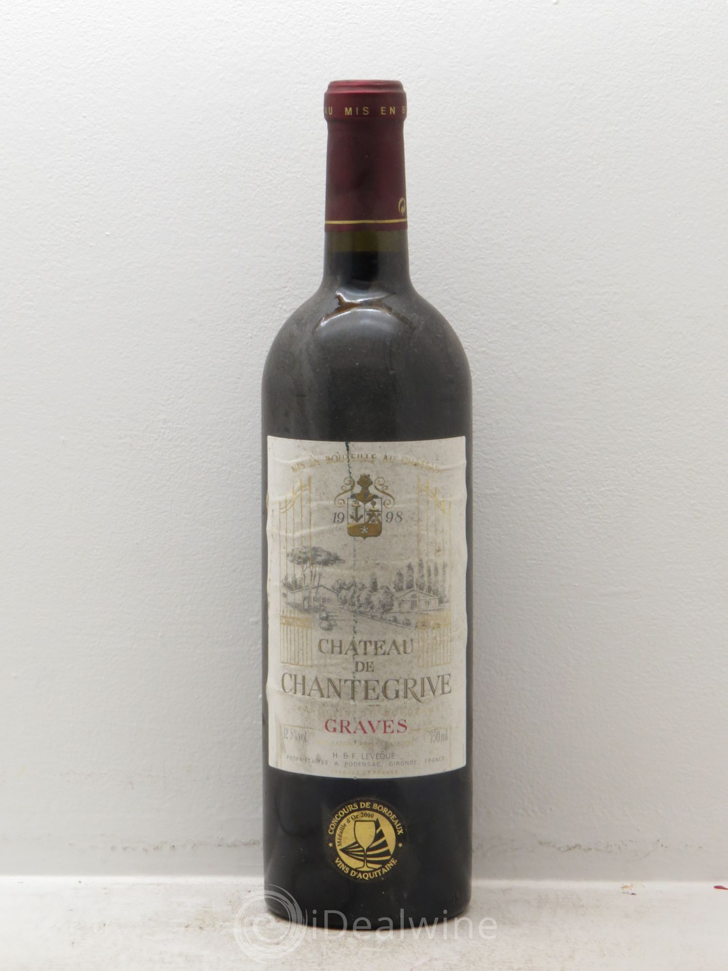 Château de Chantegrive (sans prix de réserve) 1998 - Lot de 1 bouteille - 0