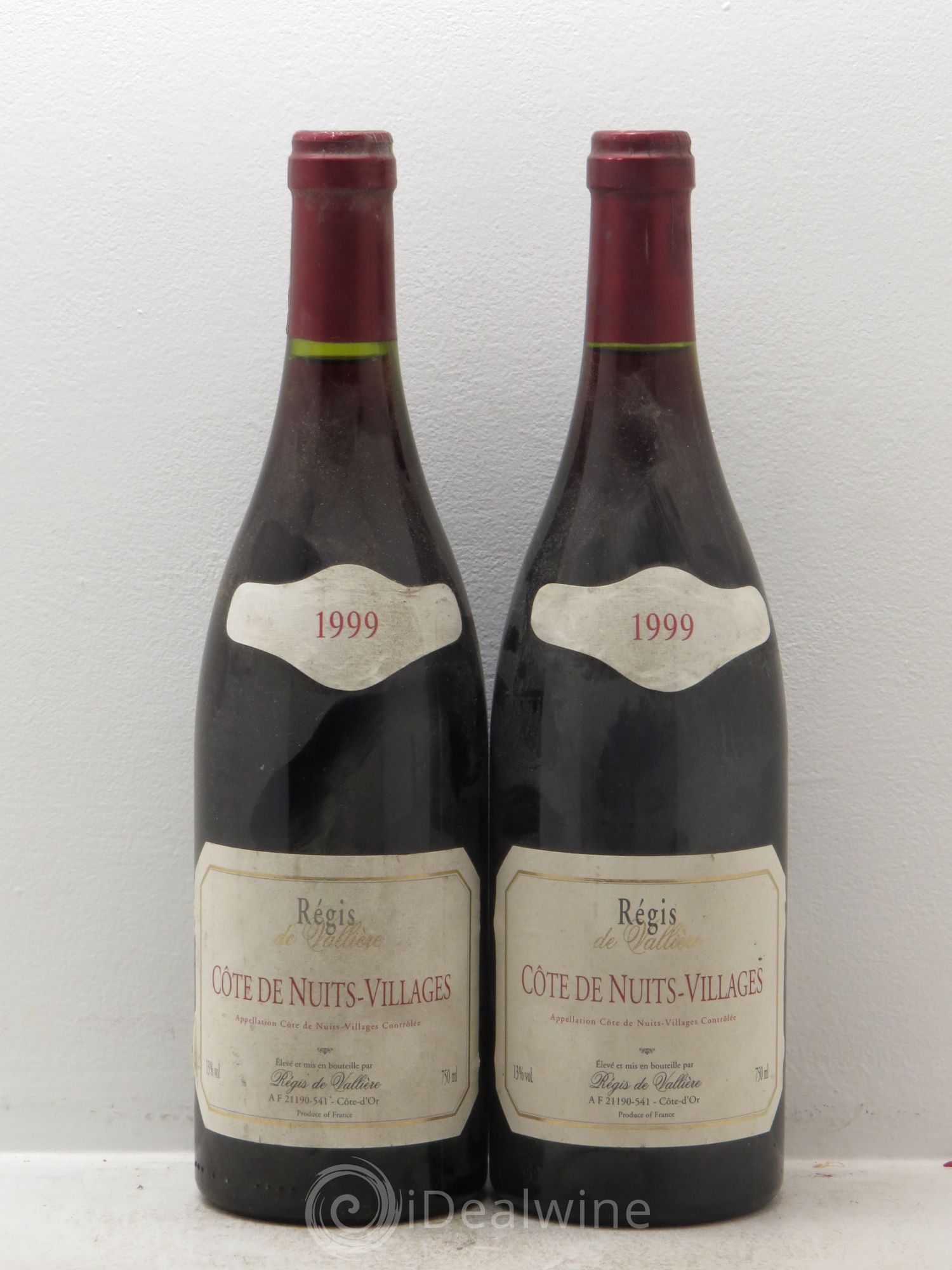 Côte de Nuits-Villages Régis de Viallière 1999 - Lot de 2 bouteilles - 0