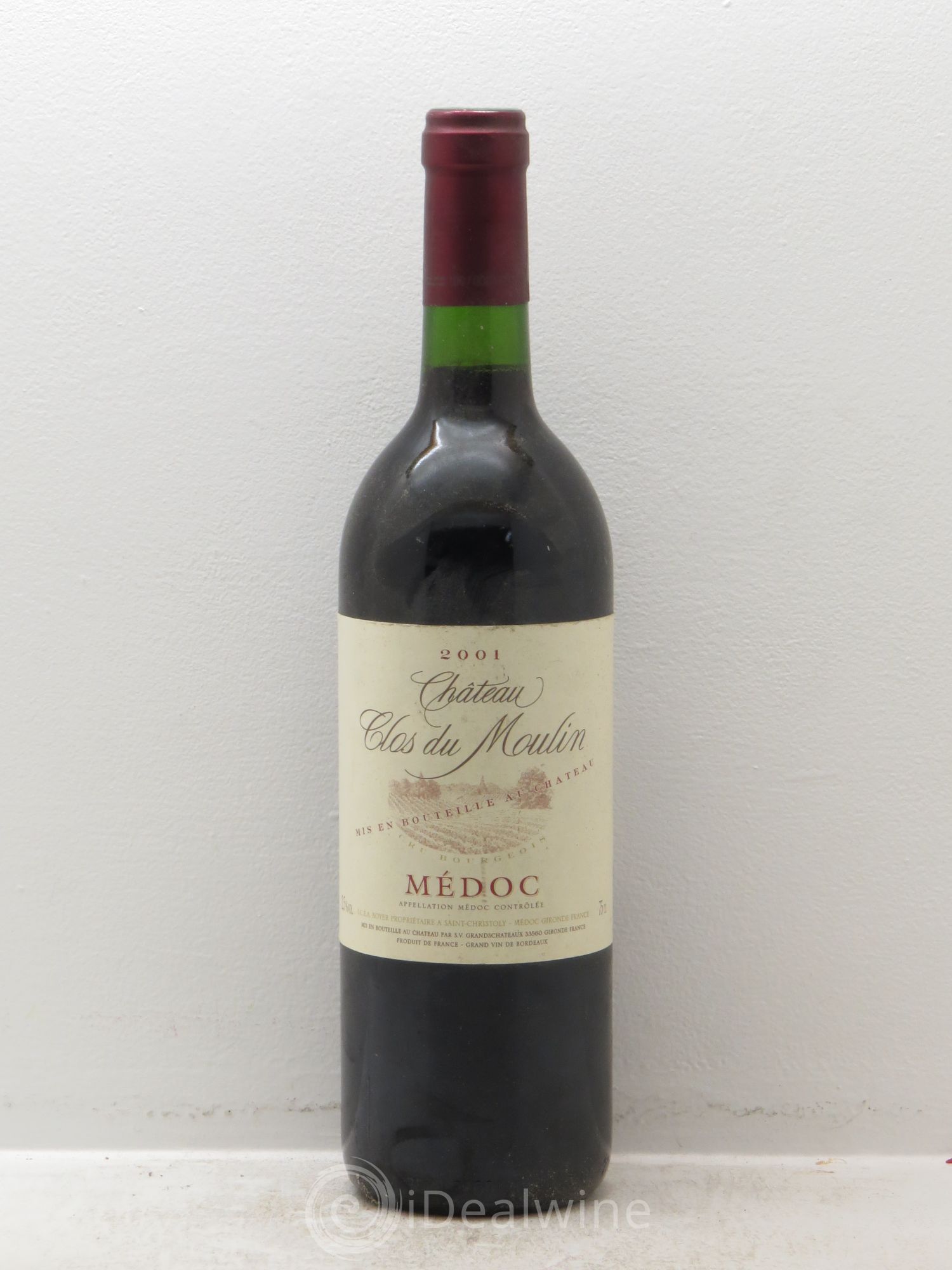Médoc Clos du moulin 2001 - Posten von 1 Flasche - 0