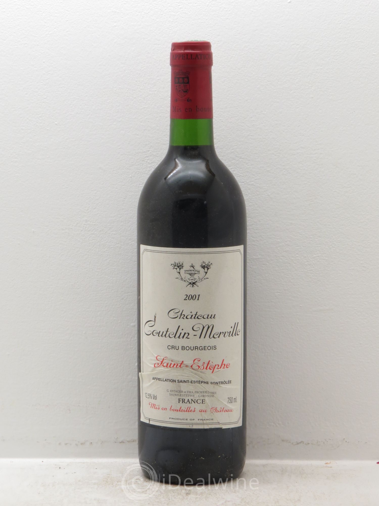 Saint-Estèphe Coutelin Merville (sans prix de réserve) 2001 - Posten von 1 Flasche - 0