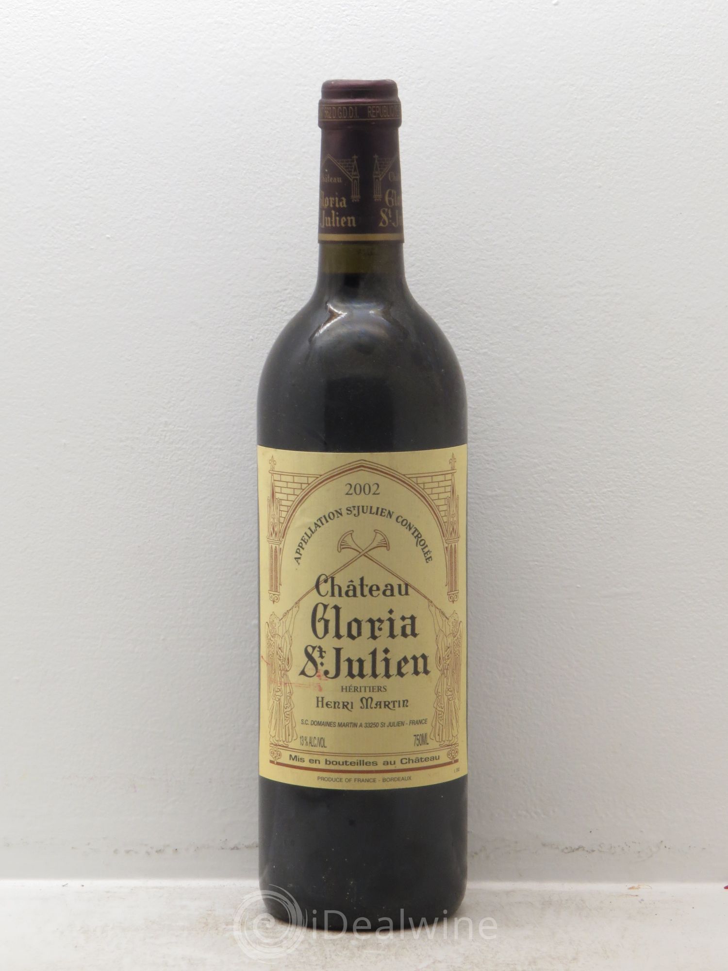 Château Gloria 2002 - Lot de 1 bouteille - 0