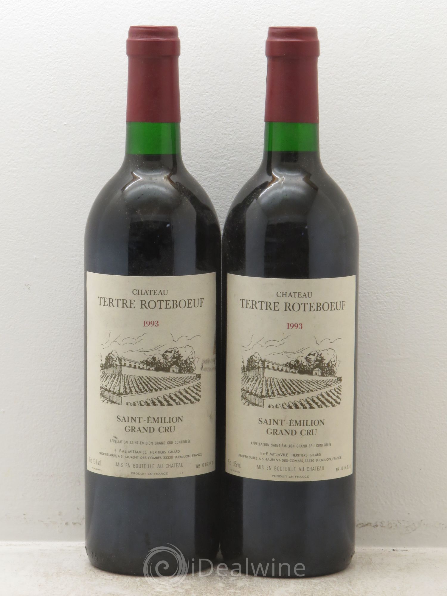 Château Tertre Roteboeuf 1993 - Posten von 2 Flaschen - 0