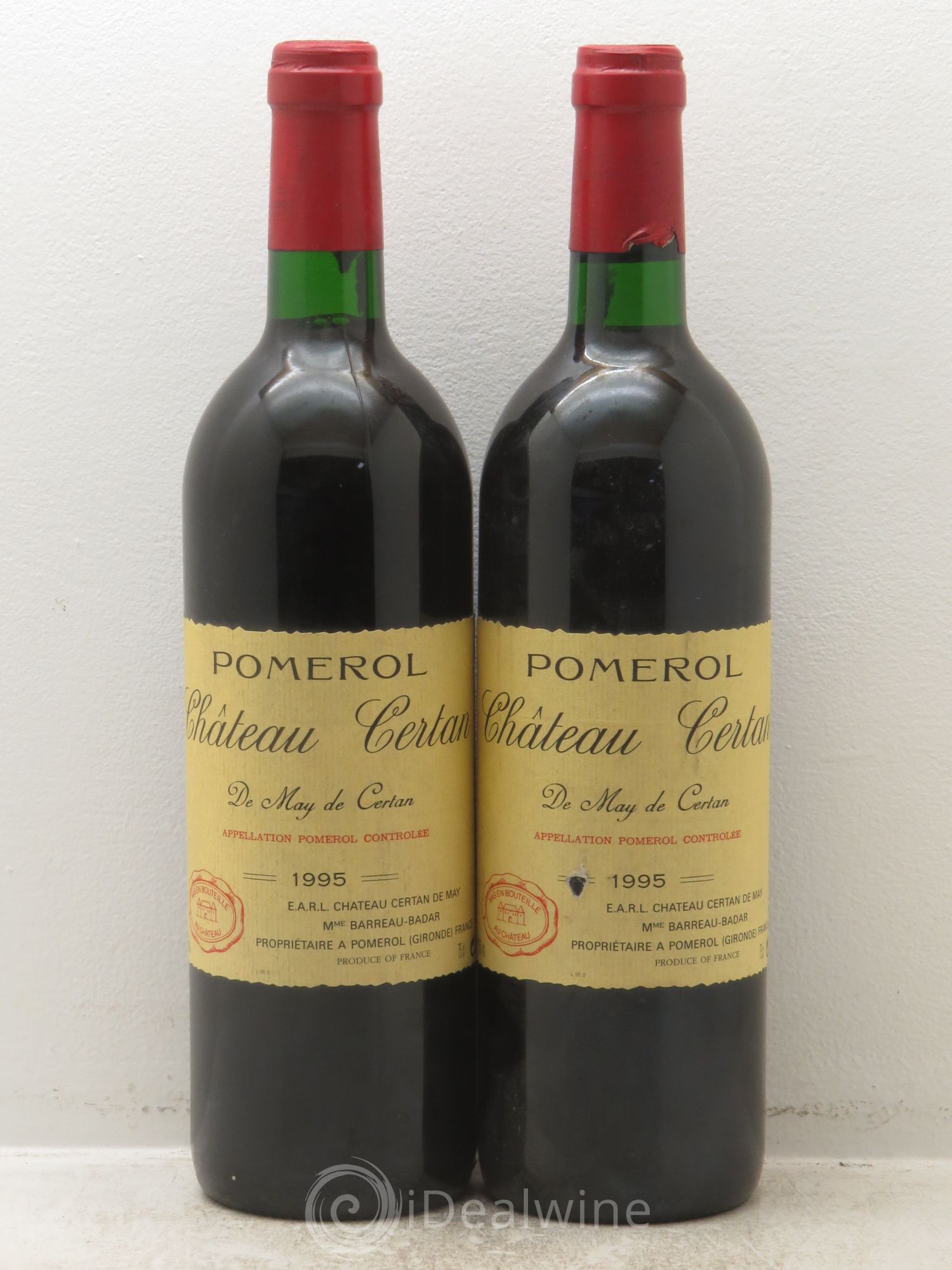 Château Certan de May 1995 - Lot de 2 bouteilles - 0