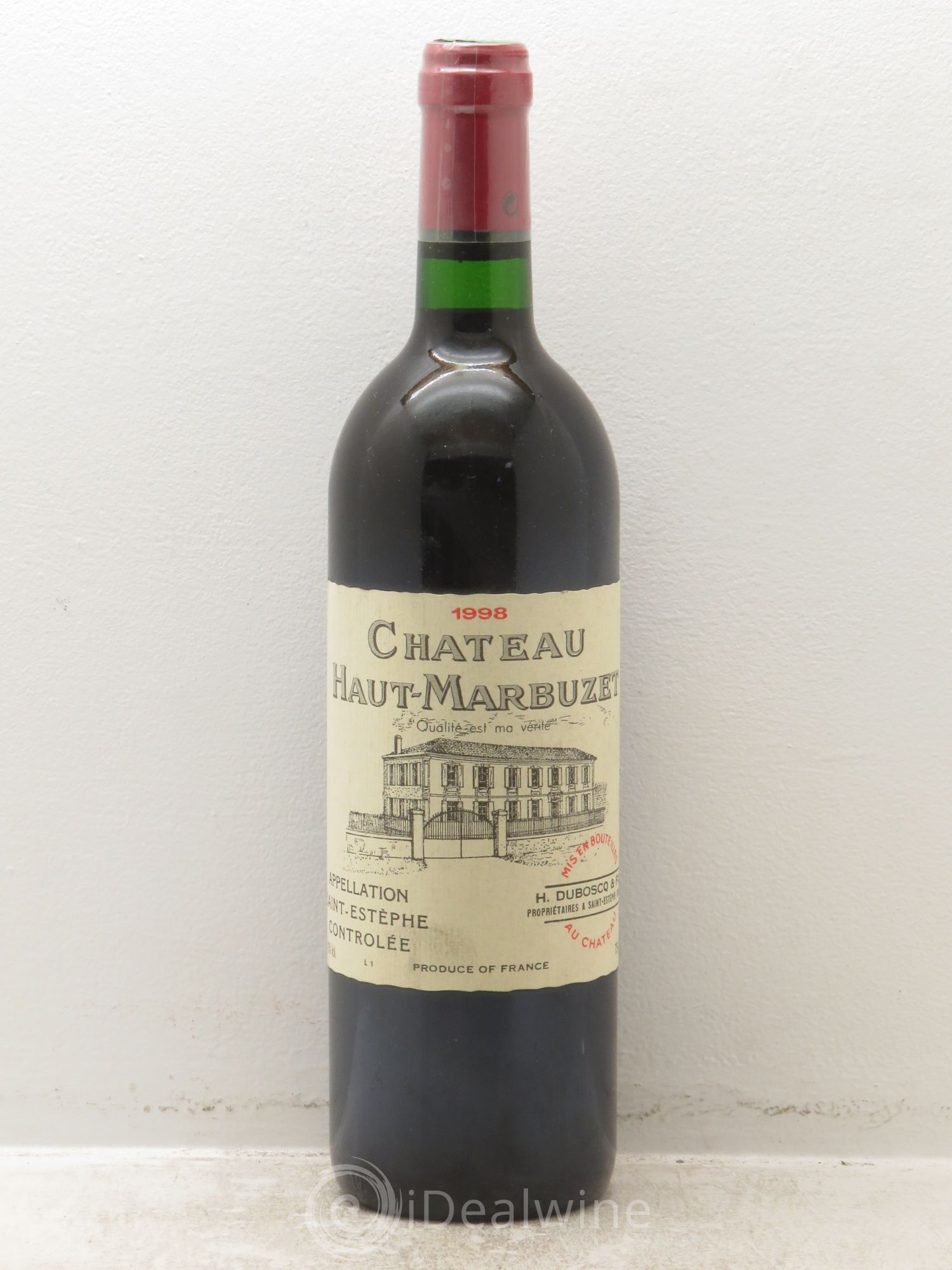 Château Haut Marbuzet 1998 - Lot de 1 bouteille - 0