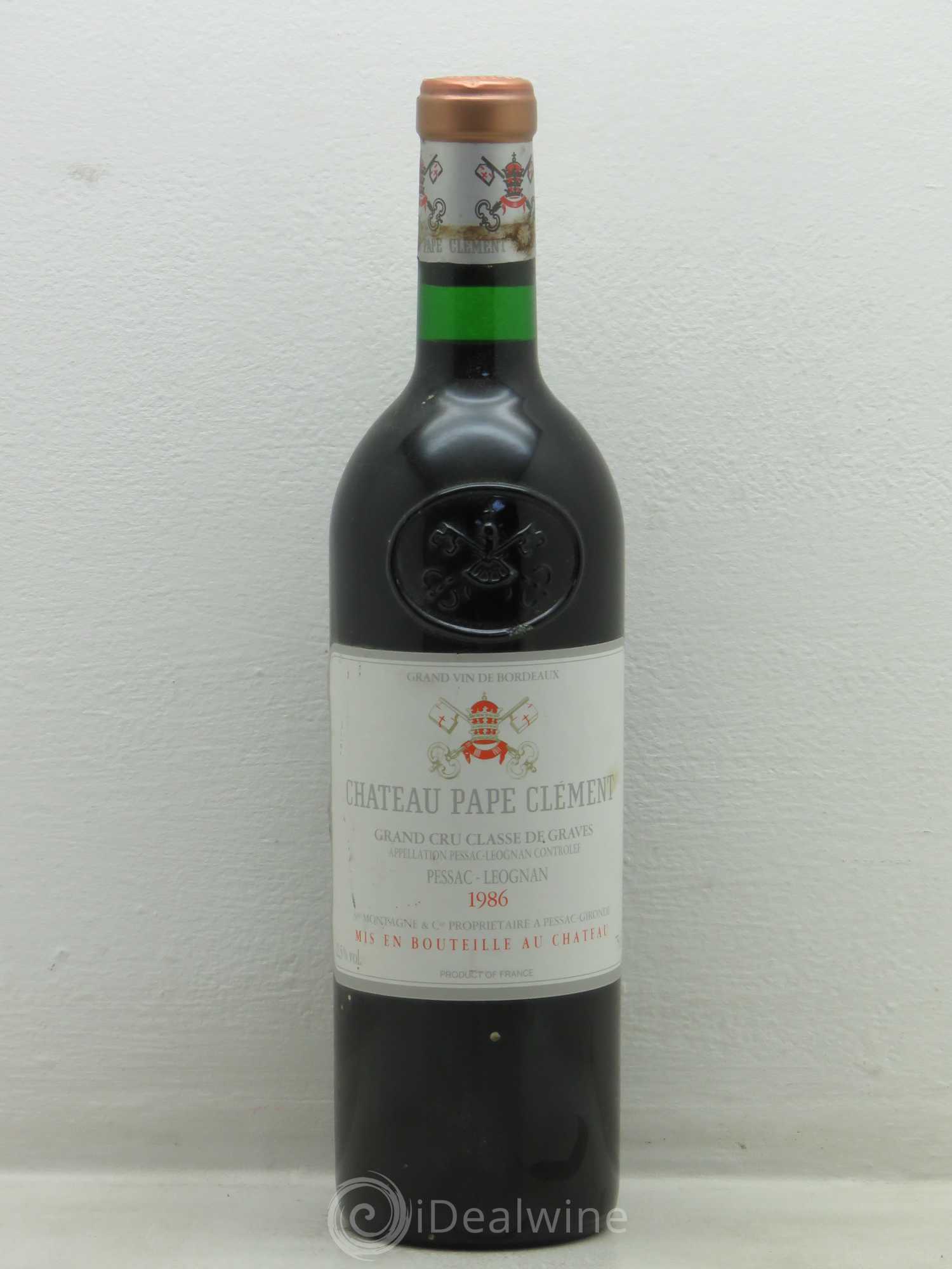 Château Pape Clément Cru Classé de Graves 1986 - Lot de 1 bouteille - 0