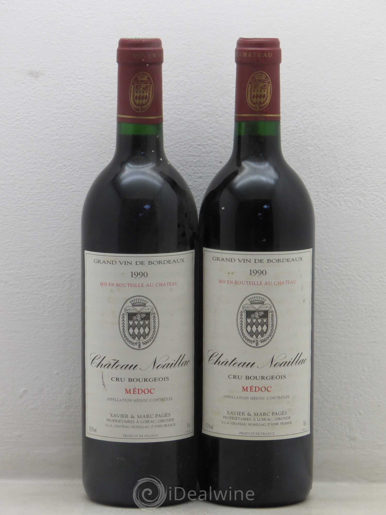 Château Noaillac Cru Bourgeois 1990 - Lot de 2 bouteilles - 0