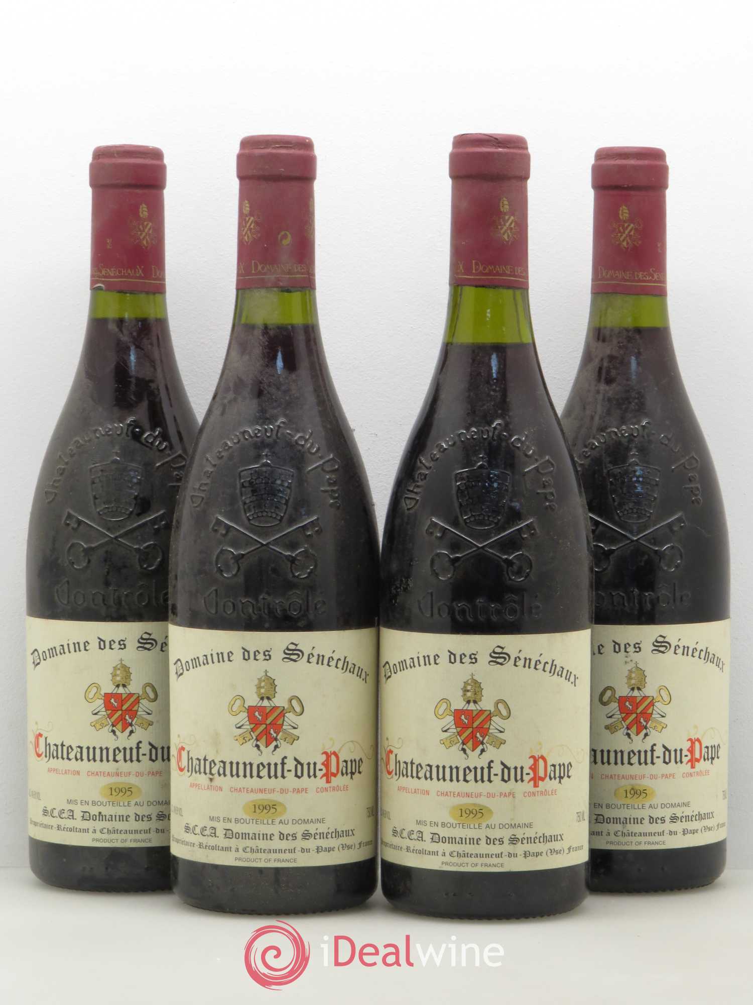 Châteauneuf-du-Pape Sénéchaux (Domaine des) Famille J-M. Cazès 1995 - Lot de 4 bouteilles - 0