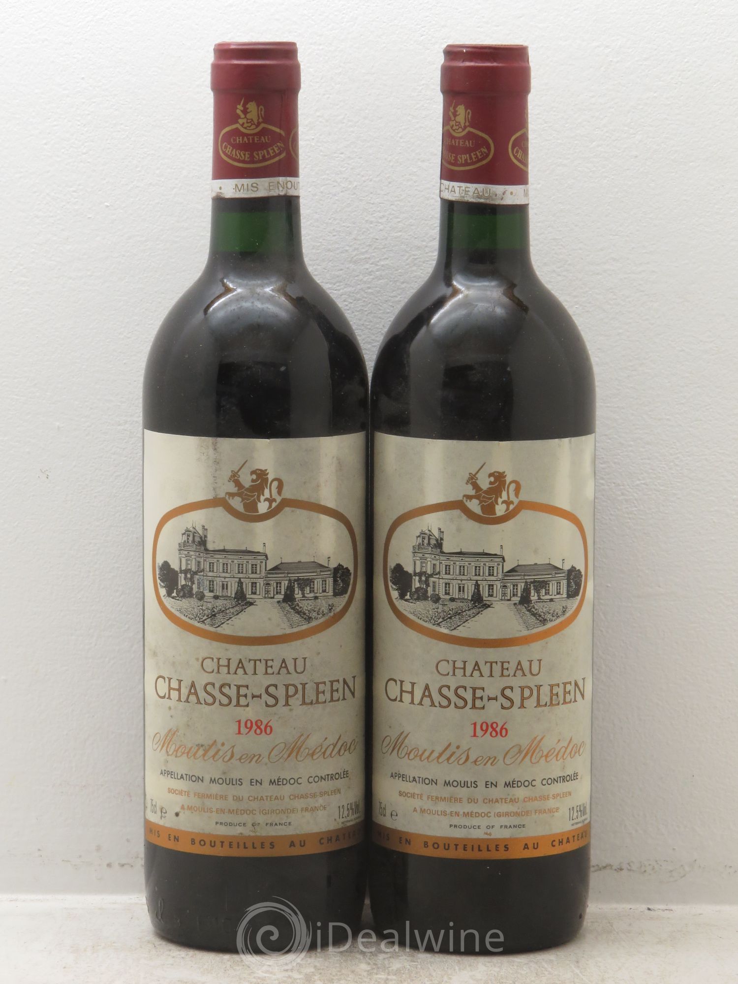 Château Chasse Spleen 1986 - Lot de 2 bouteilles - 0