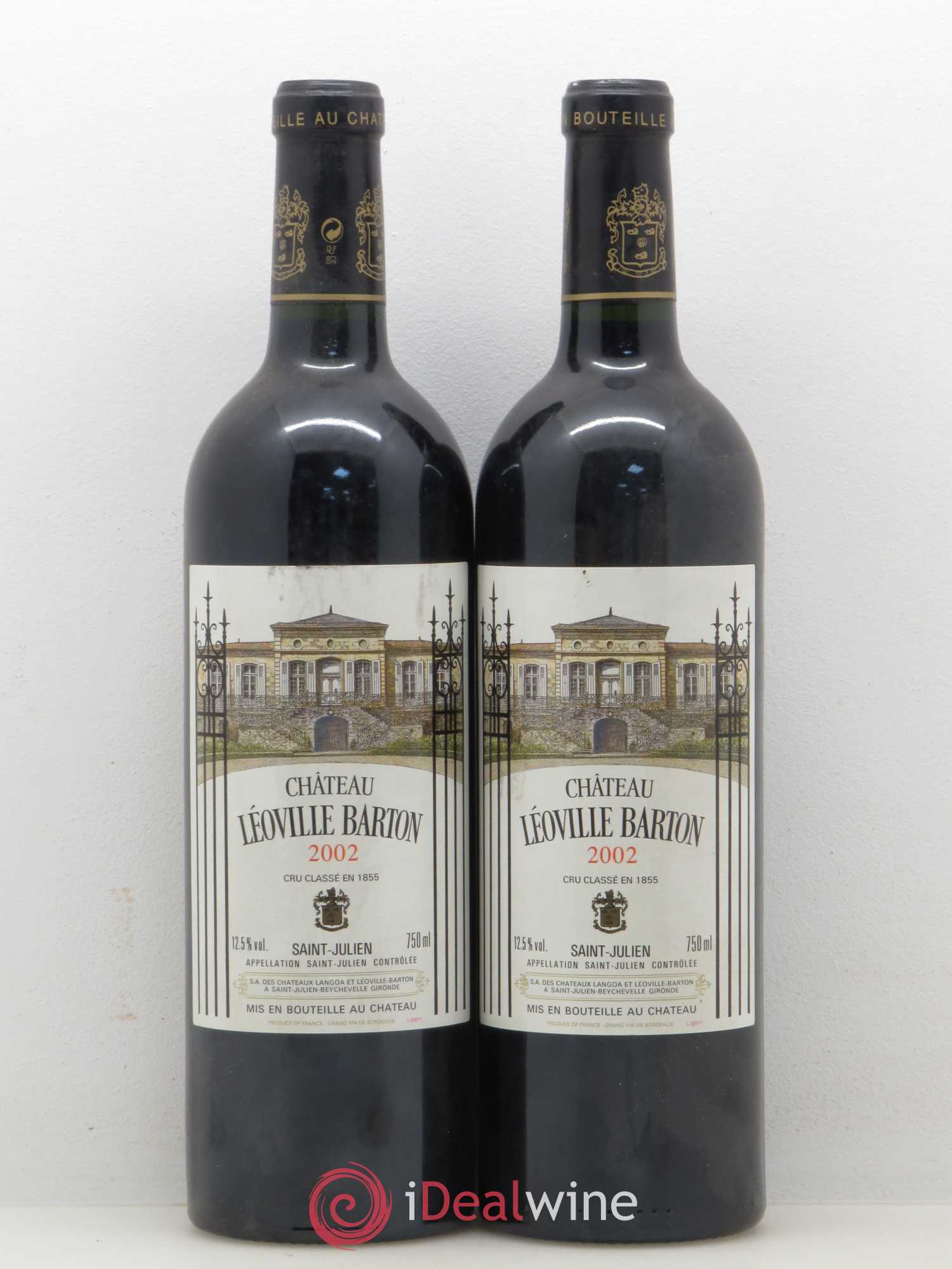 Château Léoville Barton 2ème Grand Cru Classé 2002 - Lot de 2 bouteilles - 0