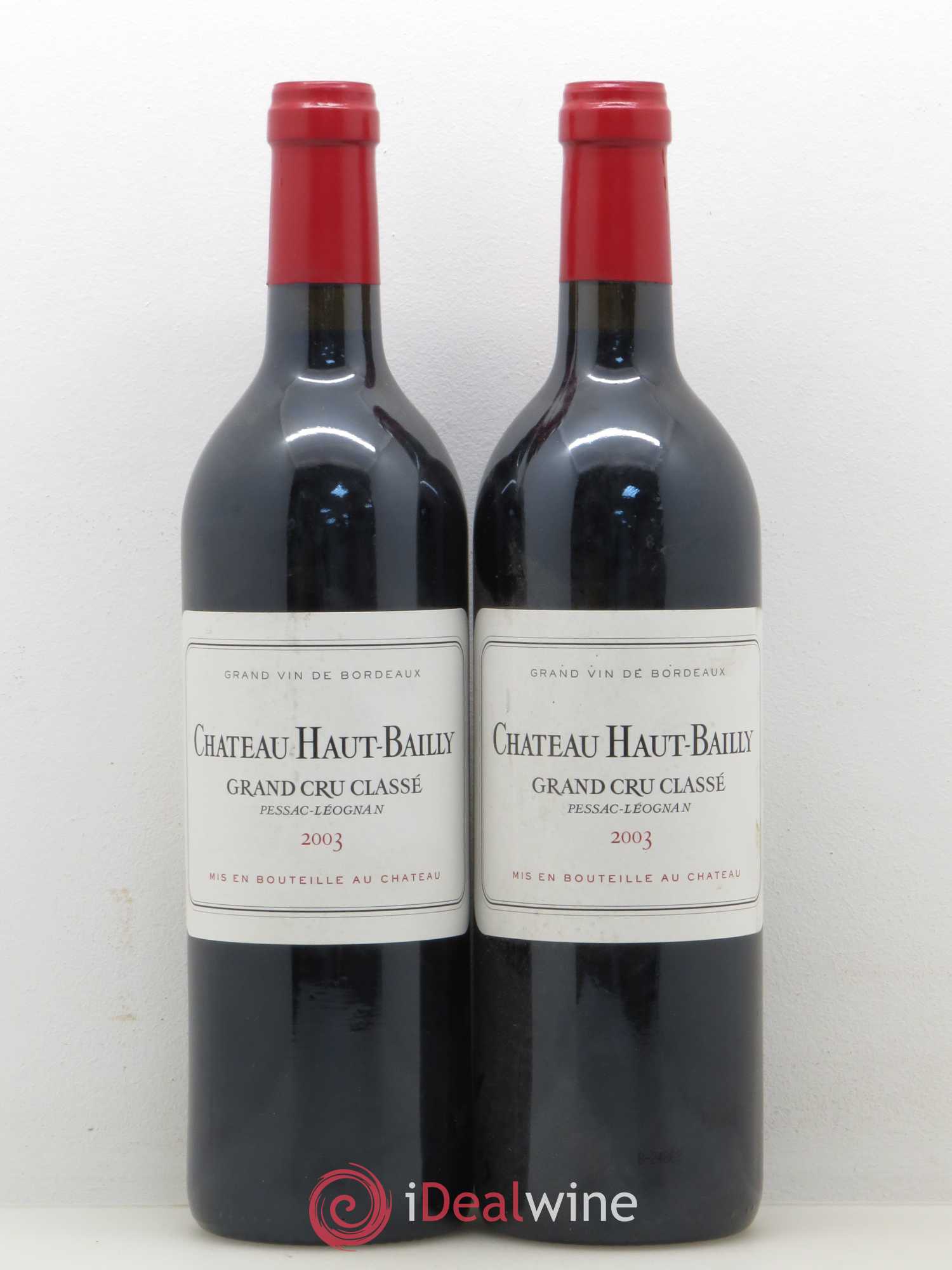 Château Haut-Bailly Cru Classé de Graves 2003 - Lot de 2 bouteilles - 0
