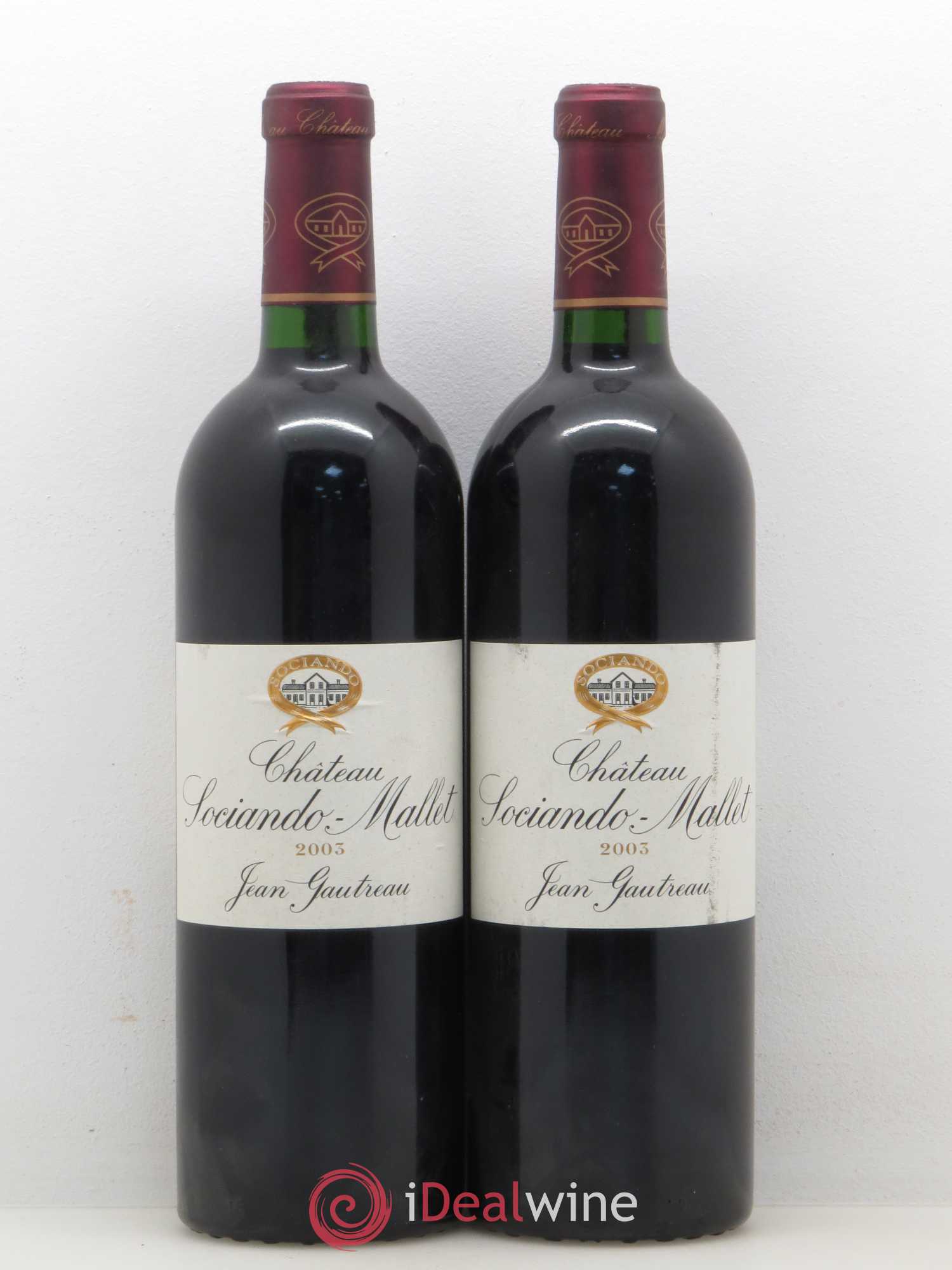 Château Sociando Mallet 2003 - Lot de 2 bouteilles - 0