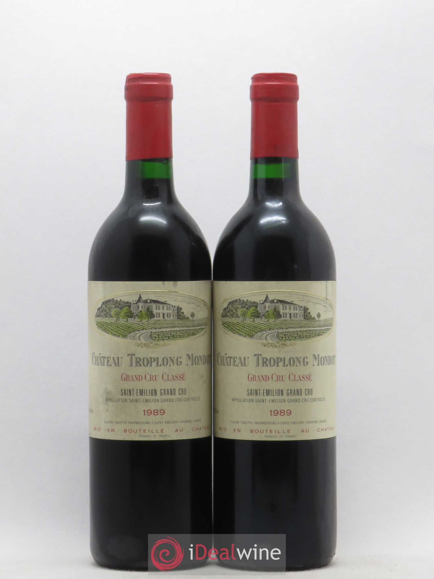 Château Troplong Mondot 1er Grand Cru Classé B 1989 - Lot de 2 bouteilles - 0