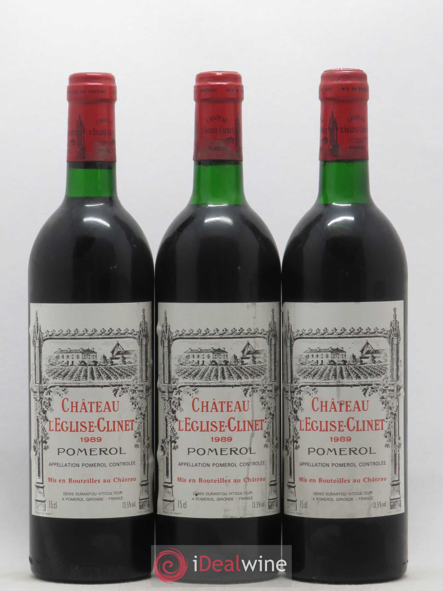 Château l' Église Clinet 1989 - Lot de 3 bouteilles - 0