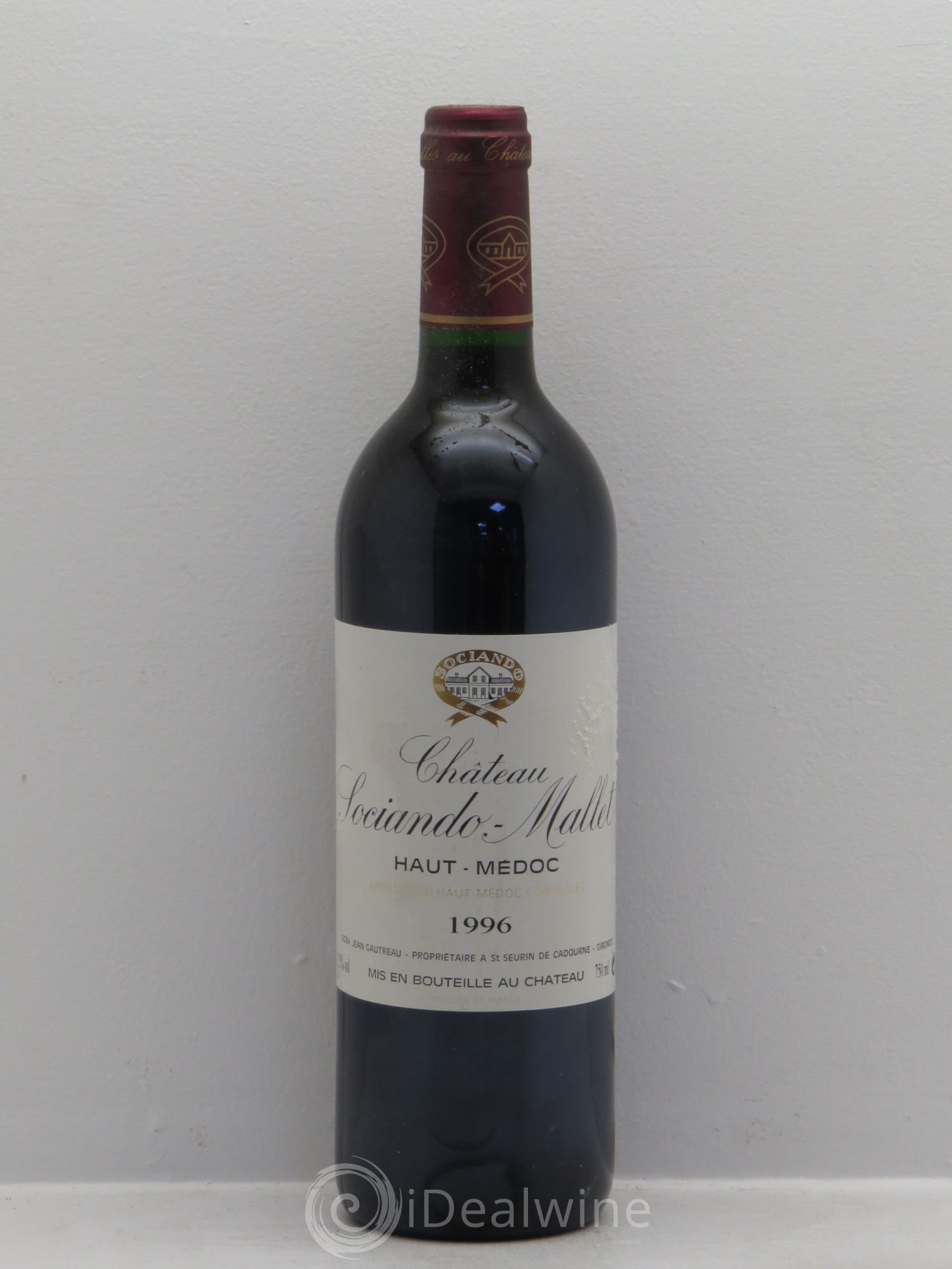 Château Sociando Mallet 1996 - Lot de 1 bouteille - 0