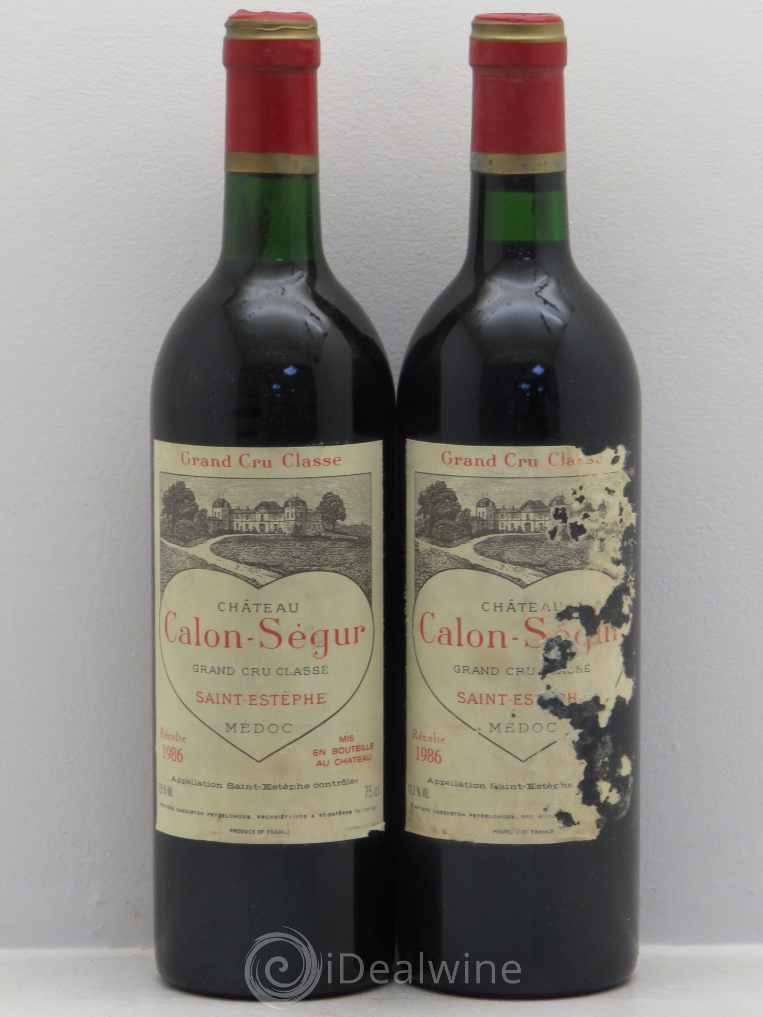 Château Calon Ségur 3ème Grand Cru Classé 1986 - Lot de 2 bouteilles - 0