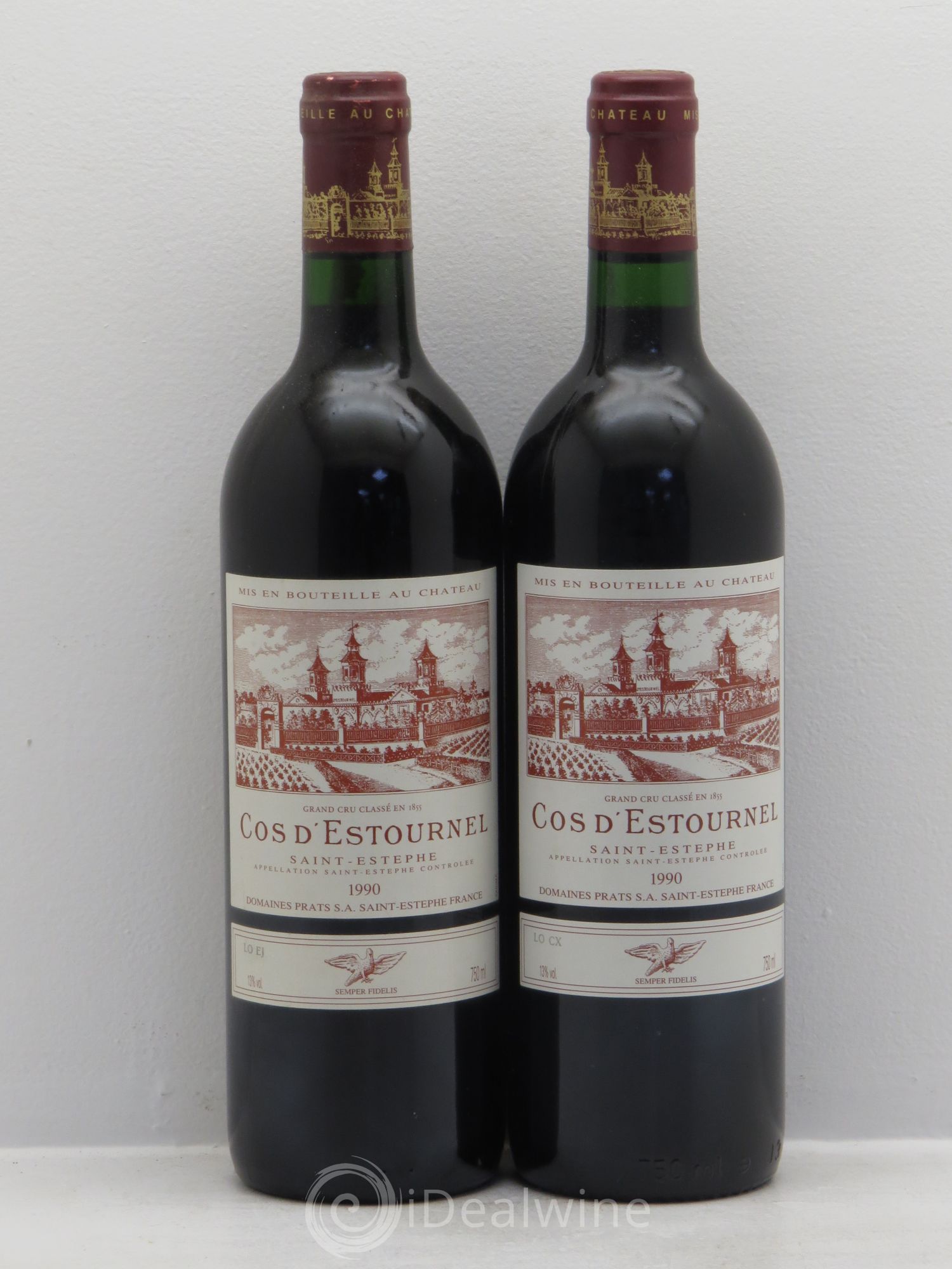 Cos d'Estournel 2ème Grand Cru Classé 1990 - Lot de 2 bouteilles - 0