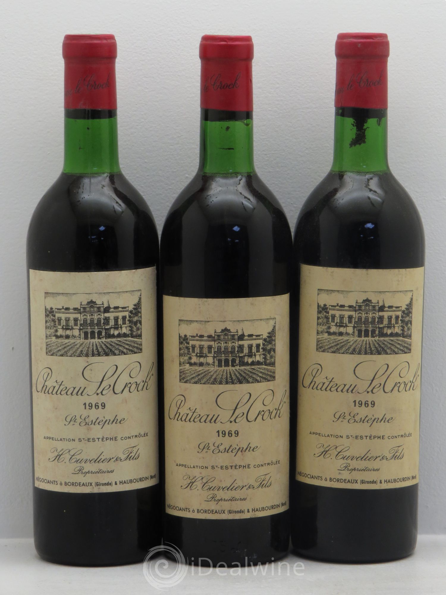 Château le Crock Cru Bourgeois 1969 - Lot de 3 bouteilles - 0