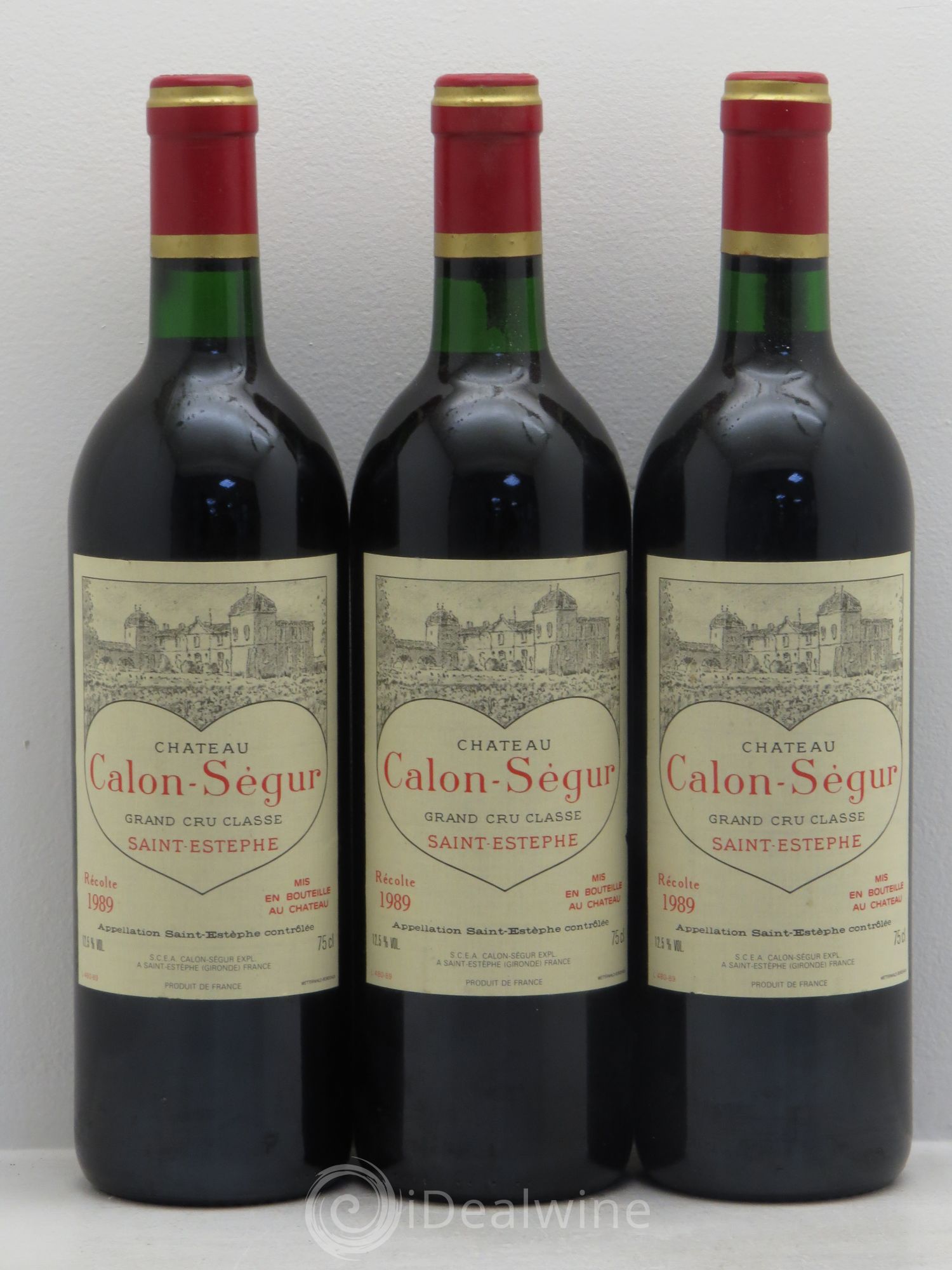 Château Calon Ségur 3ème Grand Cru Classé 1989 - Lot de 3 bouteilles - 0